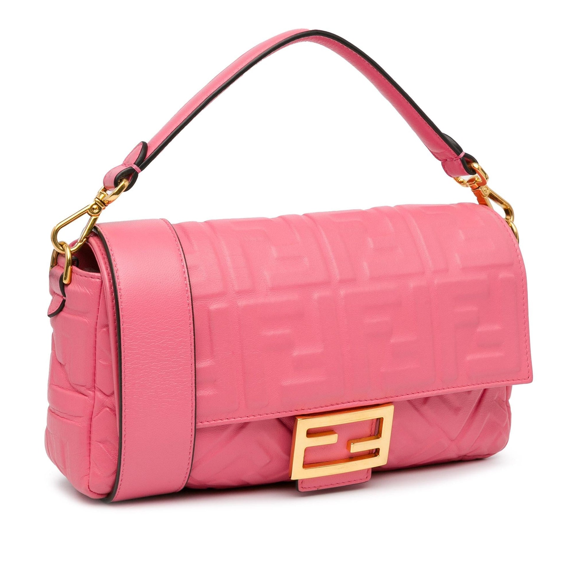 Fendi Zucca Baguette Satchel Shg Pnp7Su Embossed Satchel Bag