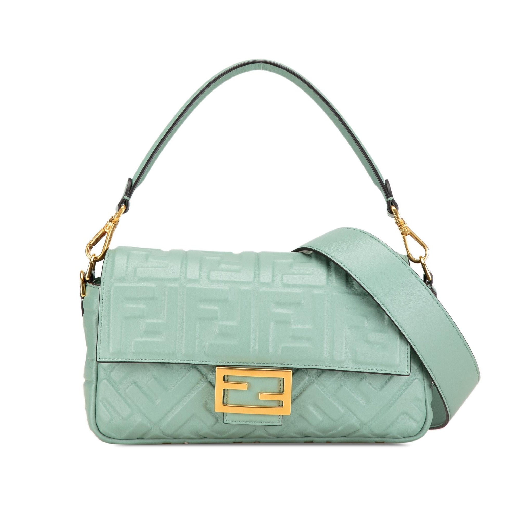Fendi Zucca Baguette Satchel Shg Gboflu Embossed Satchel Bag