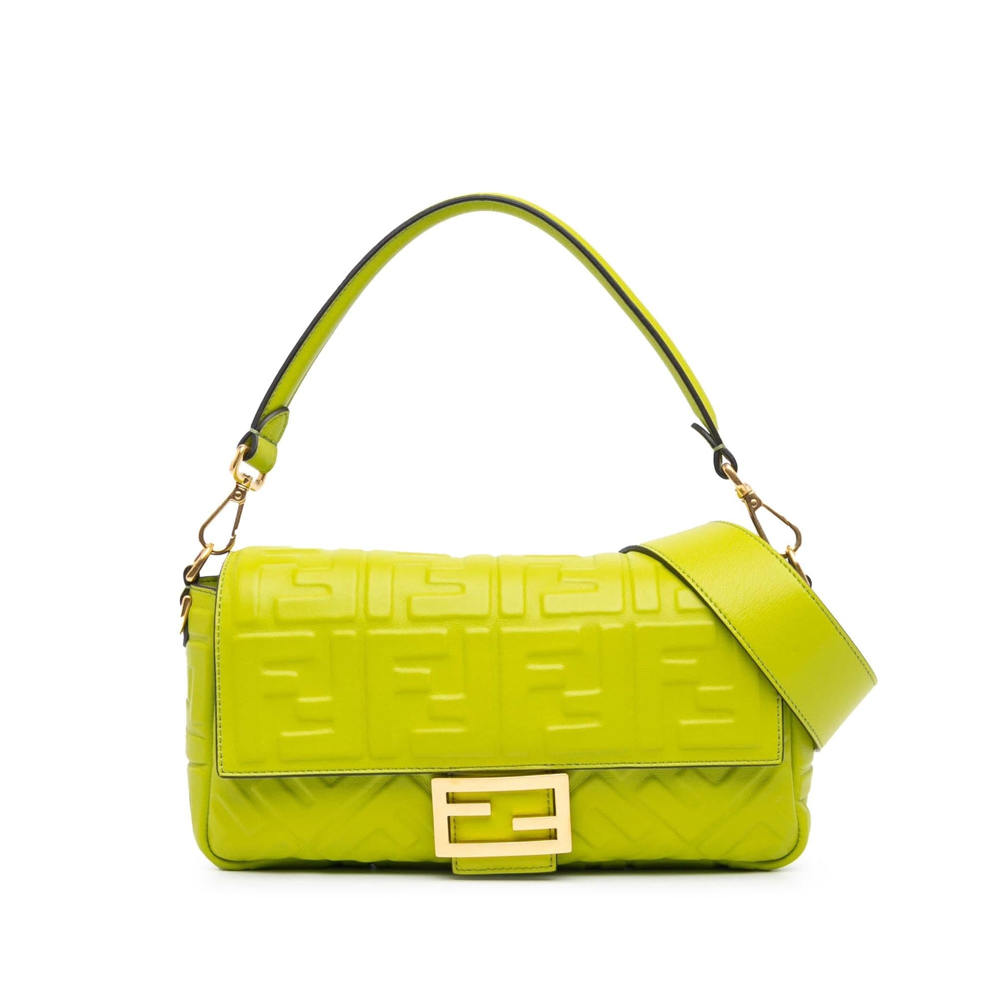 Fendi Zucca Baguette Satchel Shg Jxmw95 Embossed Satchel Bag