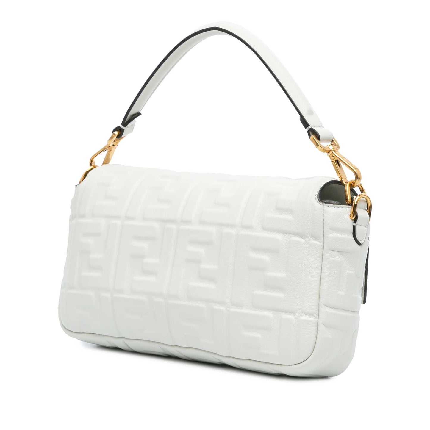 Fendi Zucca Baguette Satchel Embossed Satchel Bag