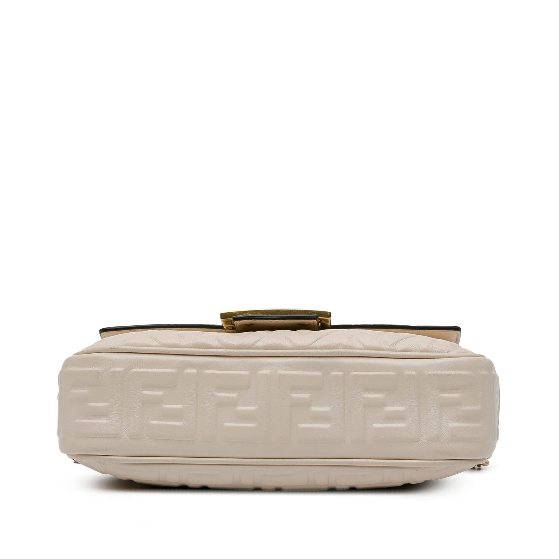 Fendi Zucca Midi Baguette Shg Inpxqw Shoulder Bag Chain Embossed