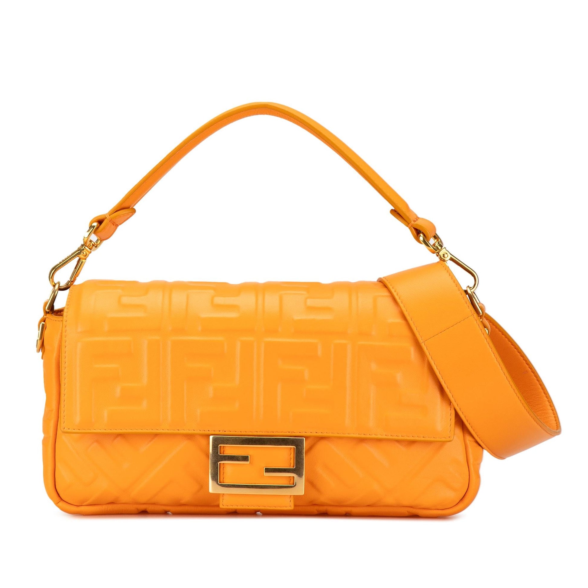 Fendi Zucca Baguette Satchel Shg Yikxmi Leather Embossed Satchel Bag