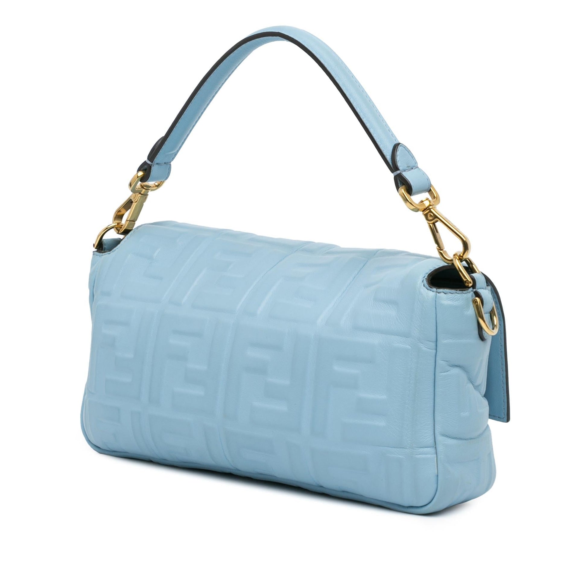 Fendi Zucca Baguette Satchel Leather Embossed Satchel Bag Satchel Shg 6Suwi9