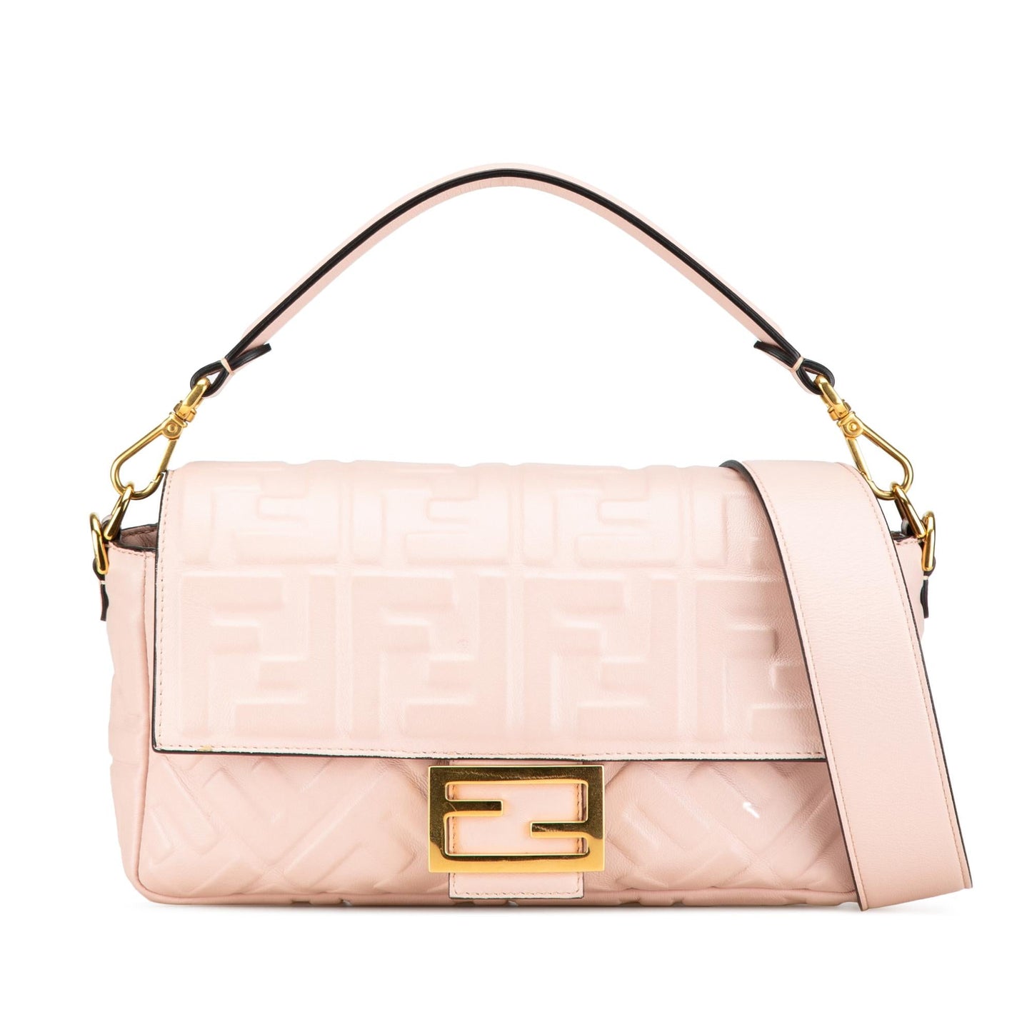 Fendi Zucca Baguette Satchel Leather Embossed Satchel Bag Baguette Satchel 1