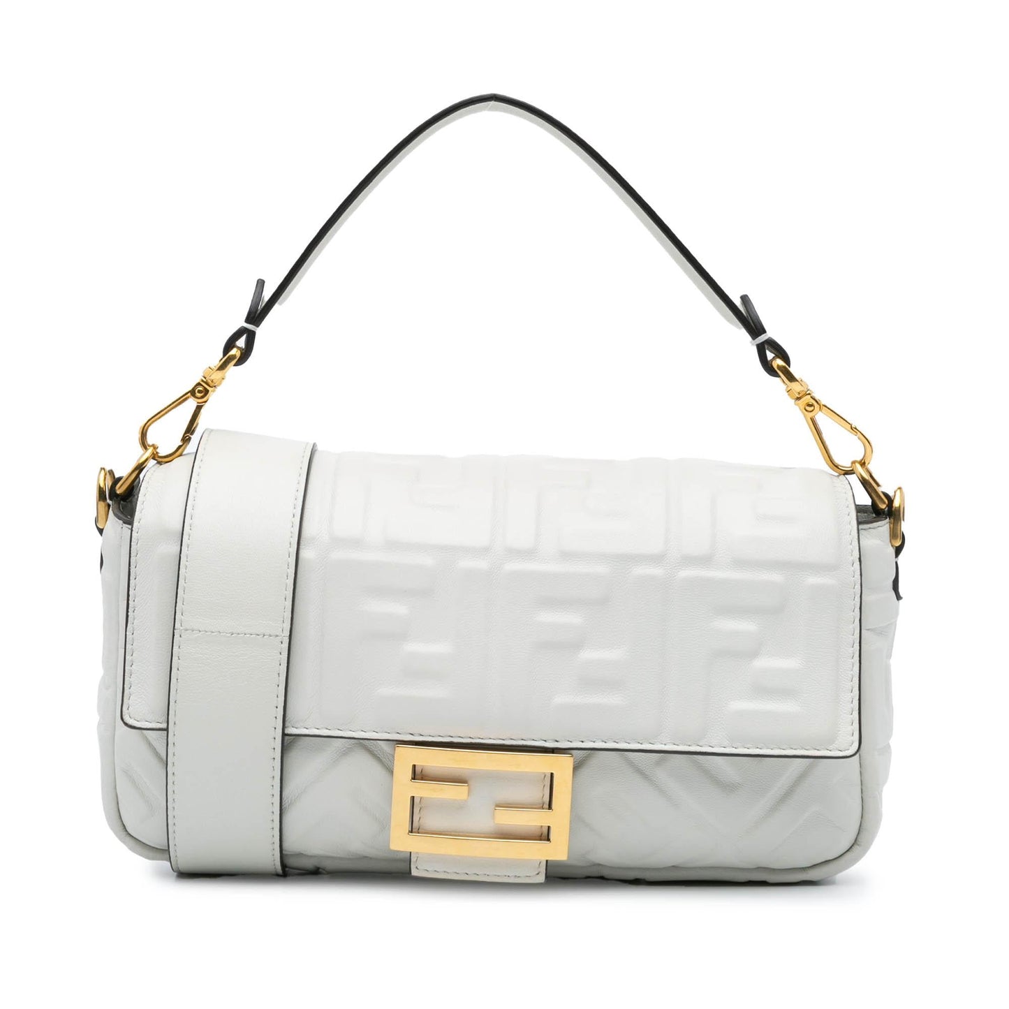 Fendi Zucca Baguette Satchel Leather Embossed Satchel Bag Baguette Satchel 2