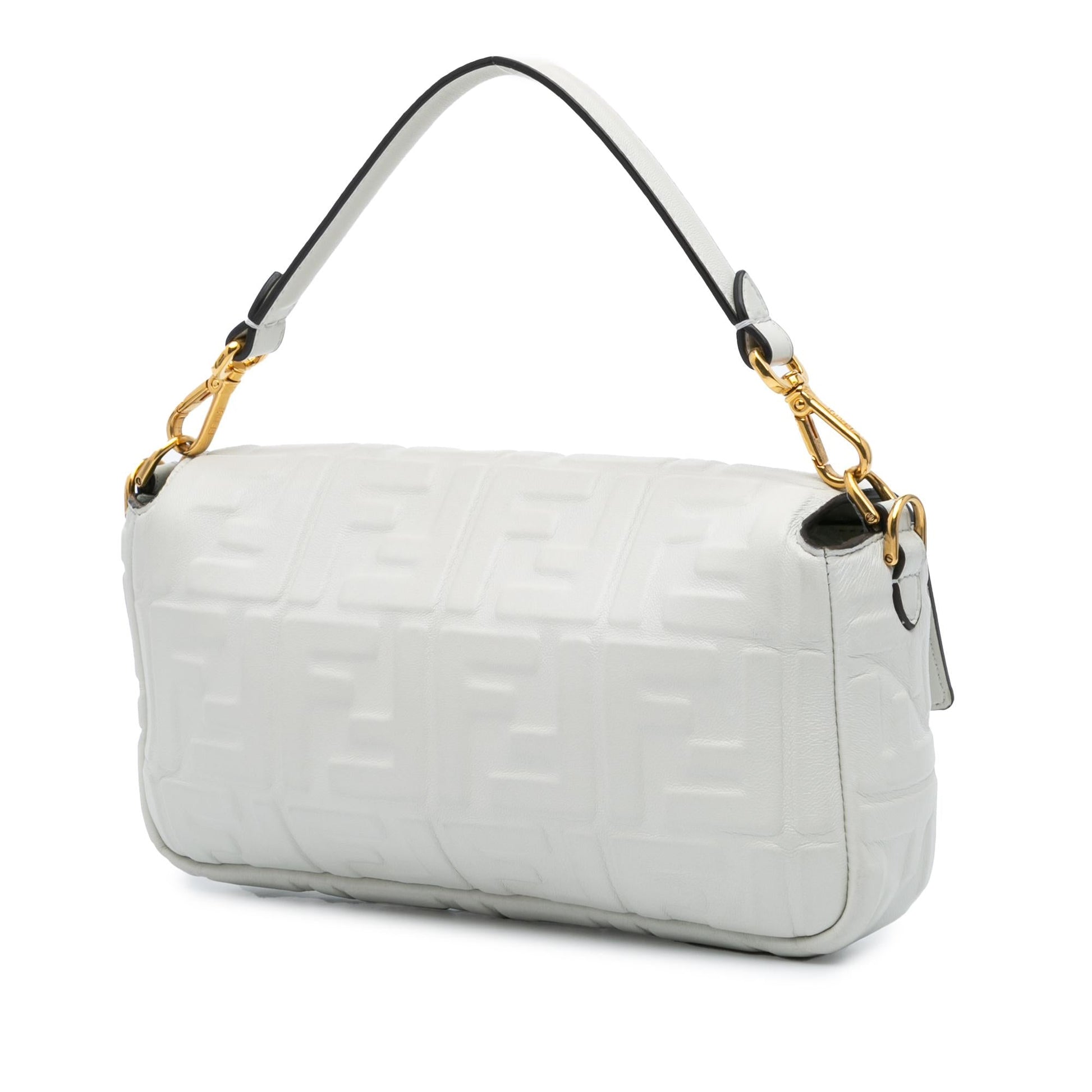 Fendi Zucca Baguette Satchel Leather Embossed Satchel Bag Baguette Satchel 2