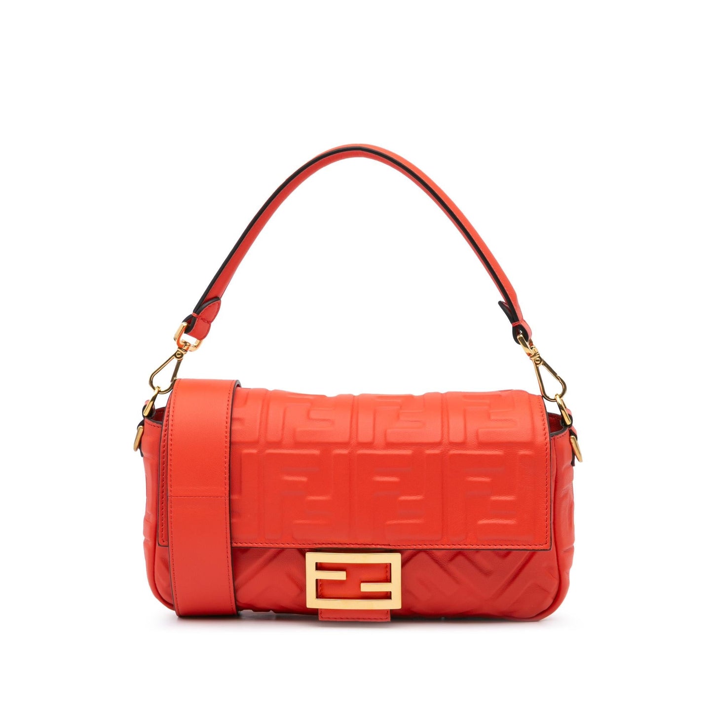 Fendi Zucca Baguette Satchel Leather Embossed Satchel Bag Baguette Satchel 3