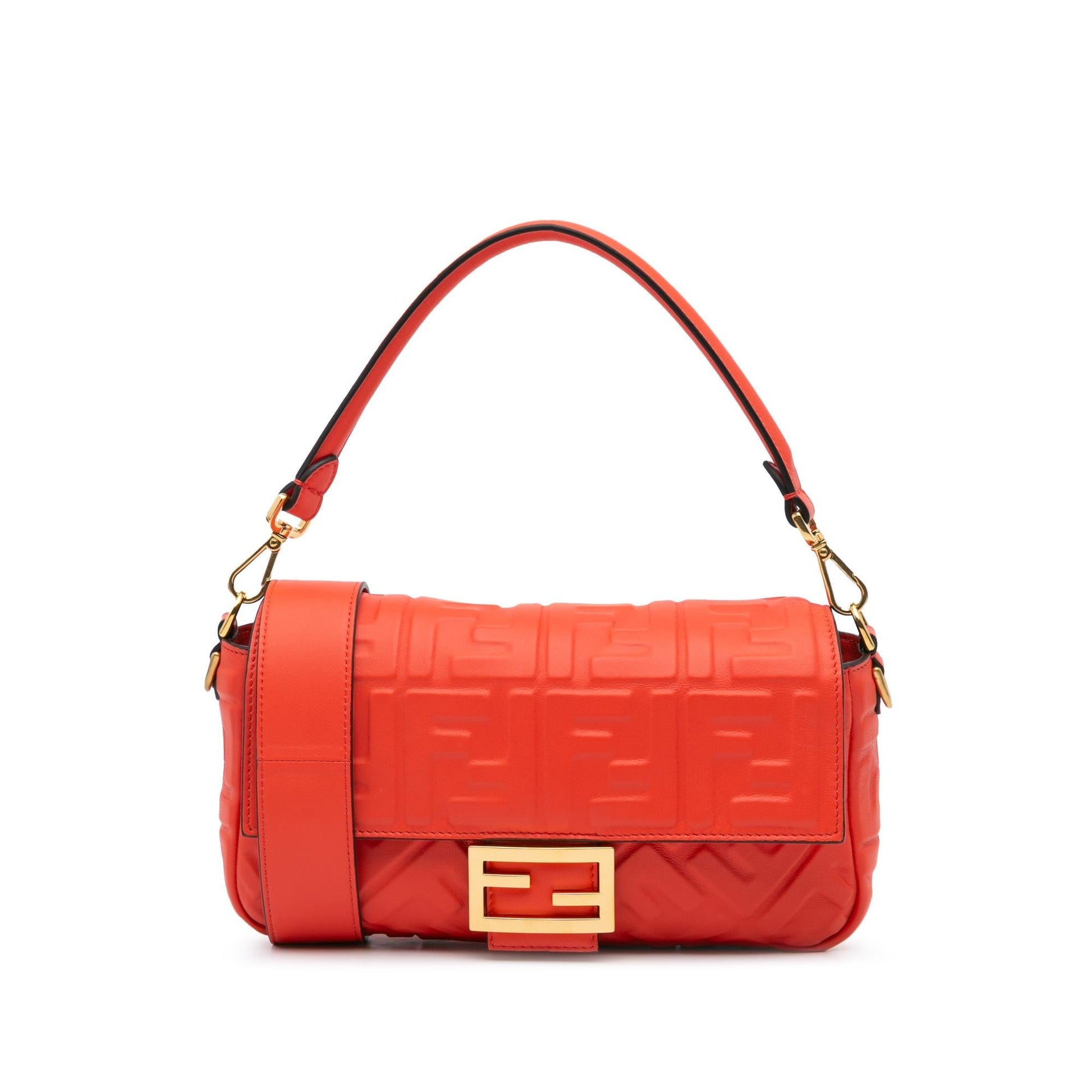 Fendi Zucca Baguette Satchel Leather Embossed Satchel Bag Baguette Satchel 3