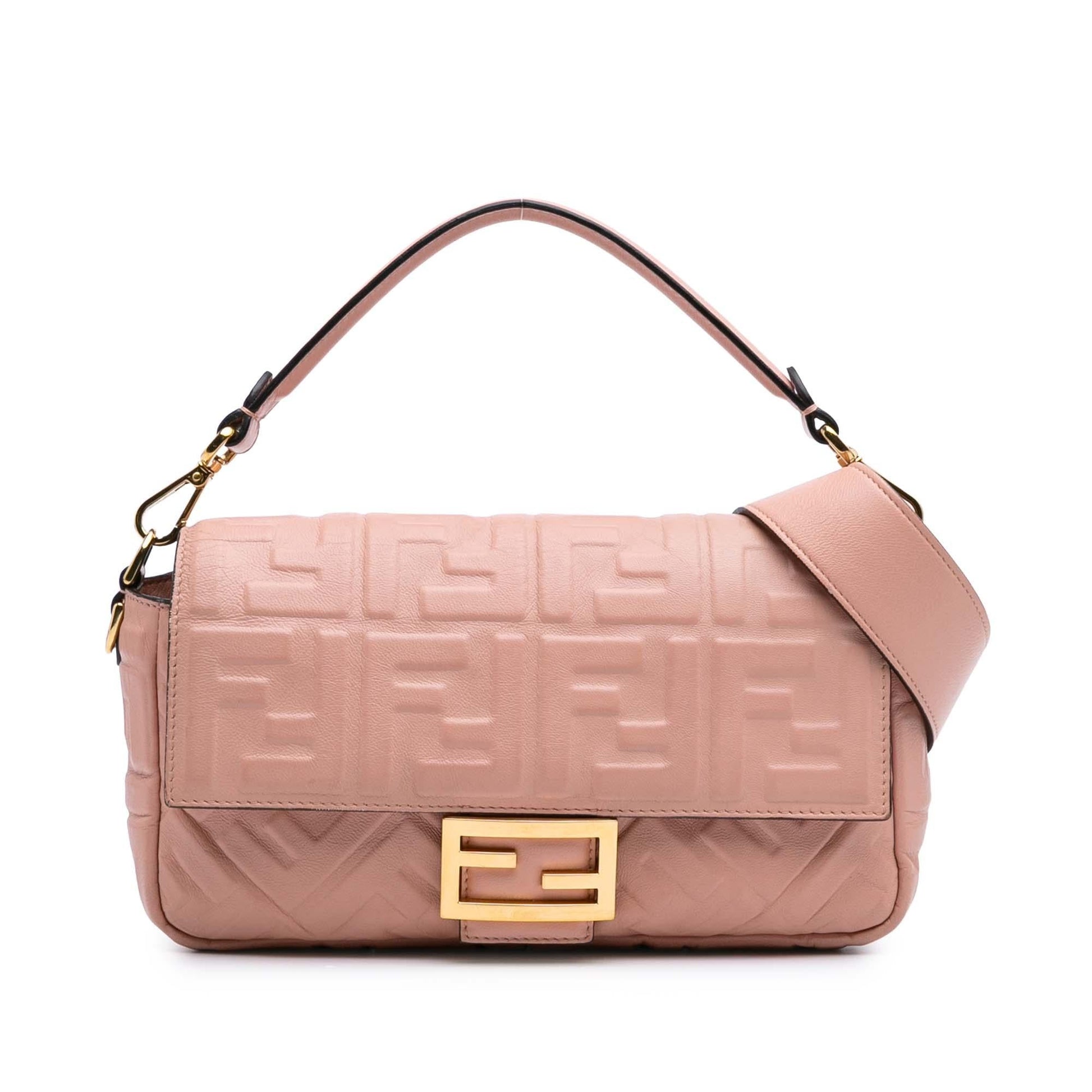 Fendi Zucca Baguette Satchel Leather Embossed Satchel Bag Baguette Satchel 4