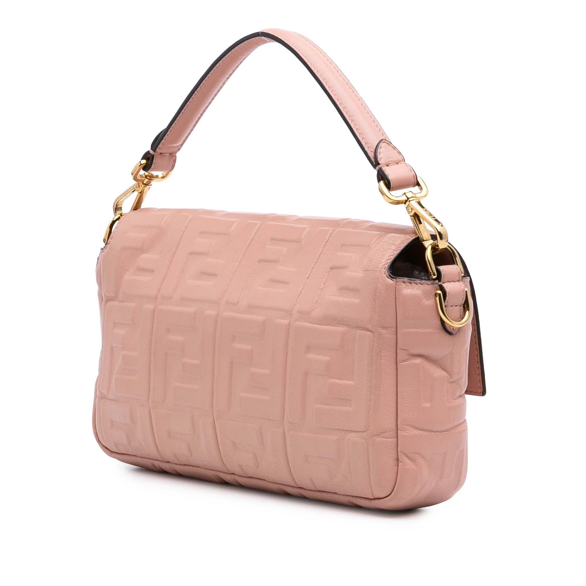 Fendi Zucca Baguette Satchel Leather Embossed Satchel Bag Baguette Satchel 7