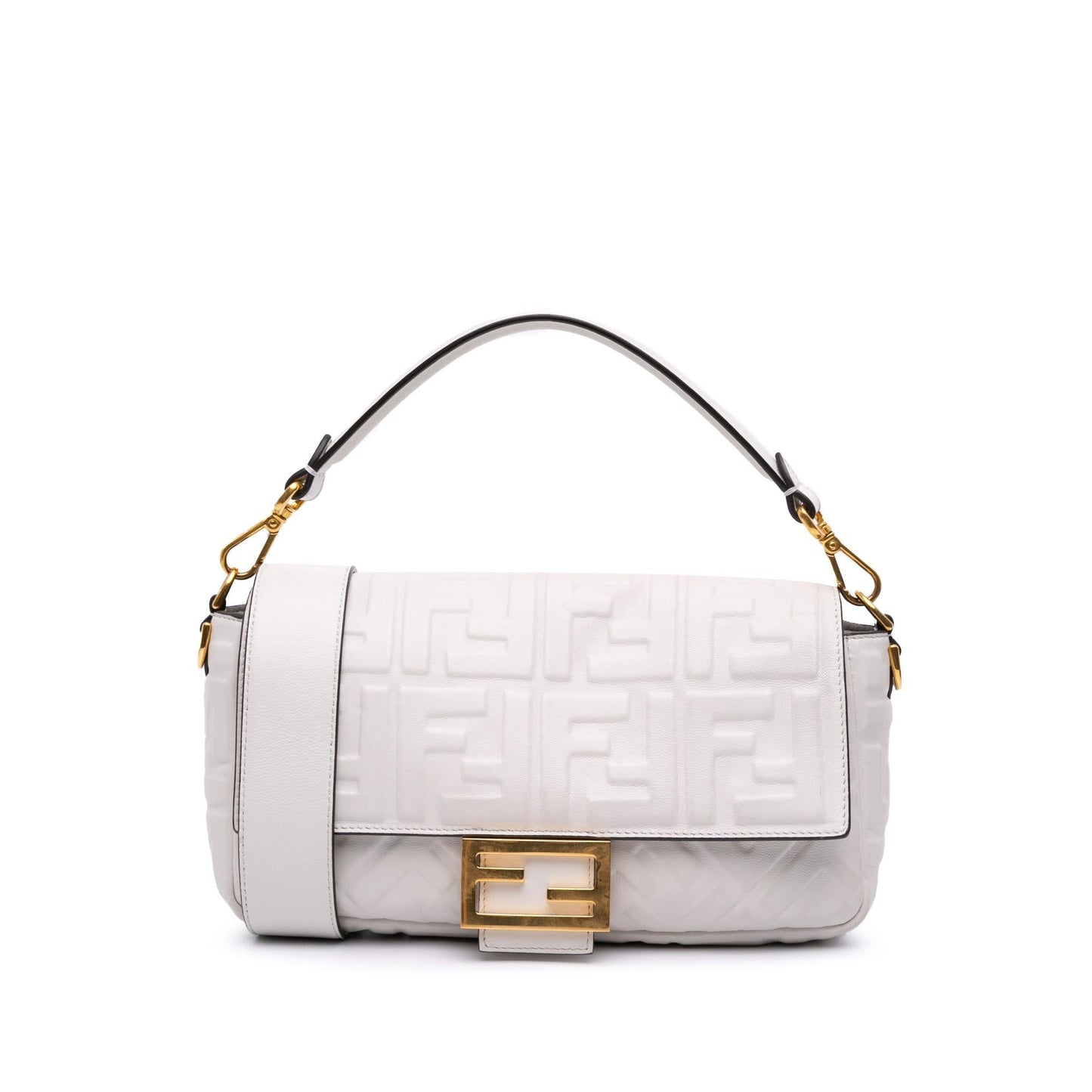 Fendi Zucca Baguette Satchel Leather Embossed Satchel Bag Baguette Satchel 8