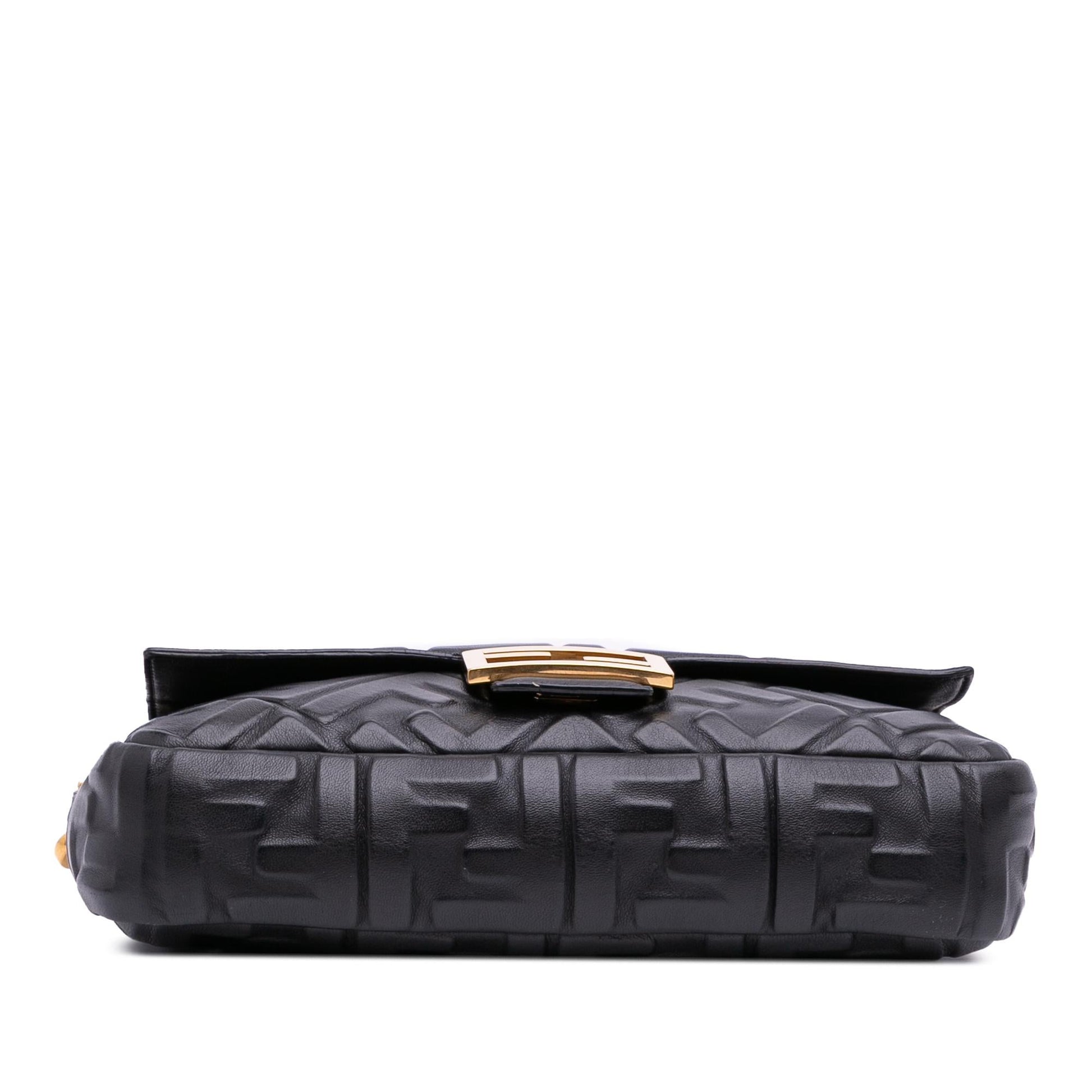 Fendi Zucca Baguette Satchel Leather Embossed Satchel Bag Baguette Satchel 9