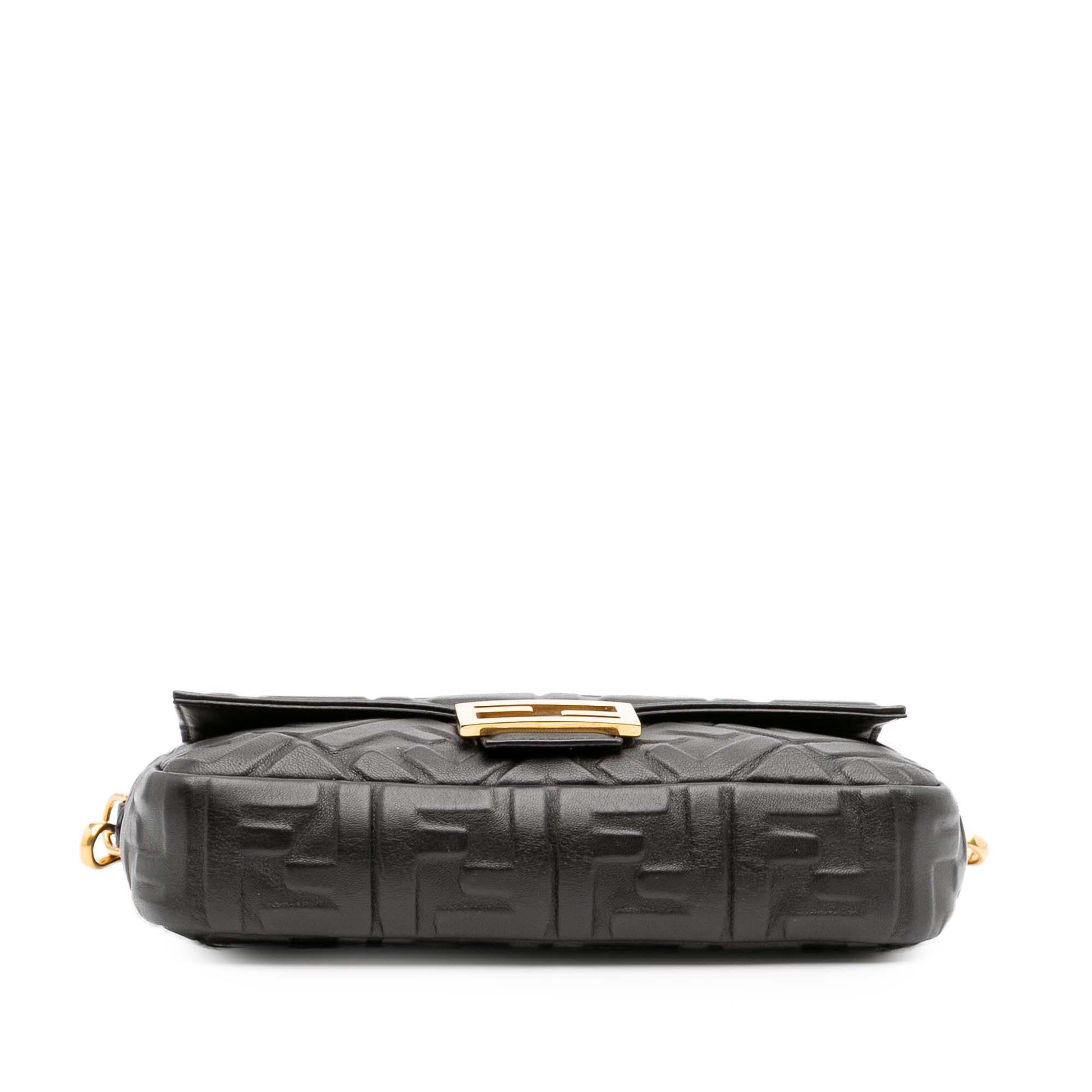 Fendi Zucca Baguette Satchel Leather Embossed Satchel Bag Baguette Satchel 12