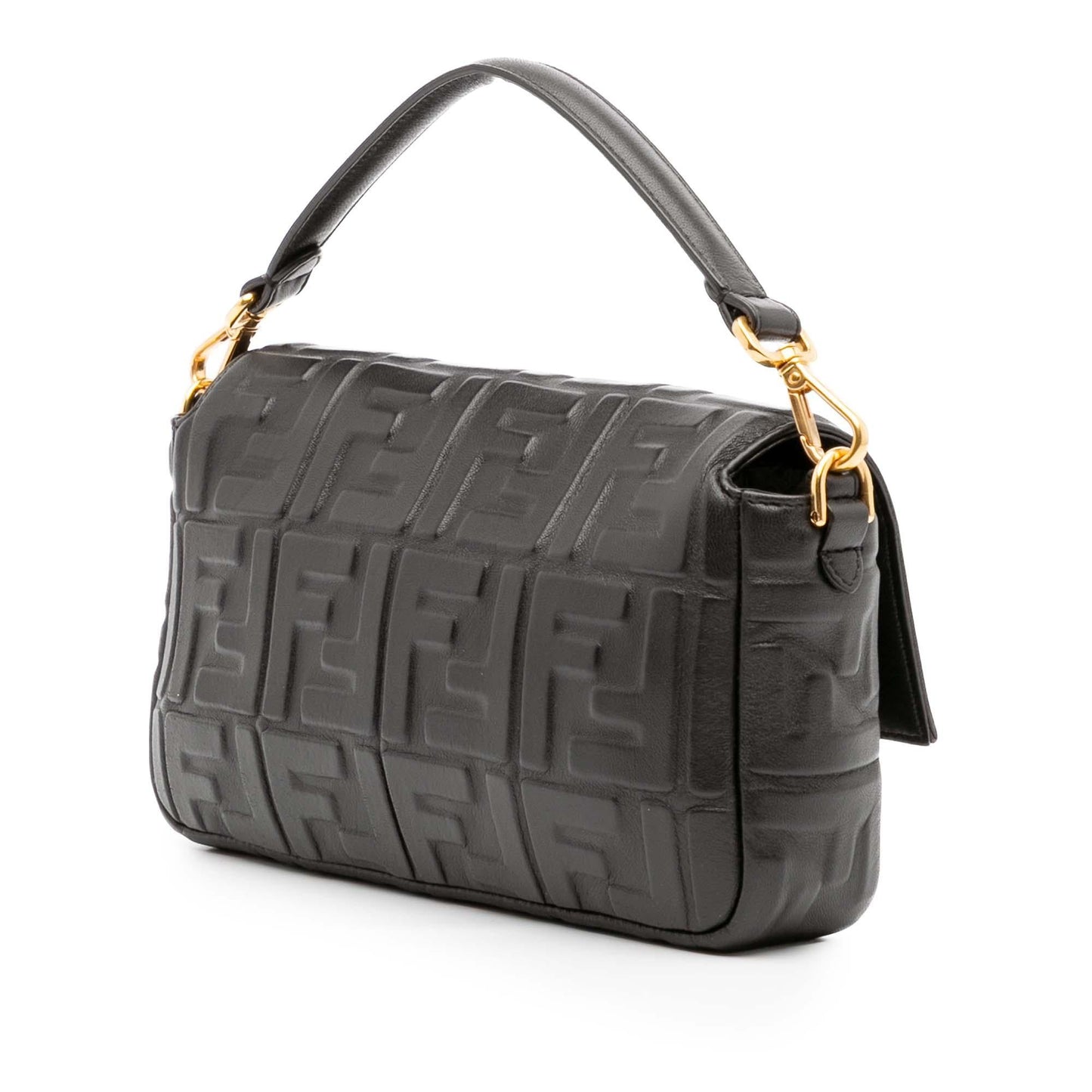 Fendi Zucca Baguette Satchel Leather Embossed Satchel Bag Baguette Satchel 12