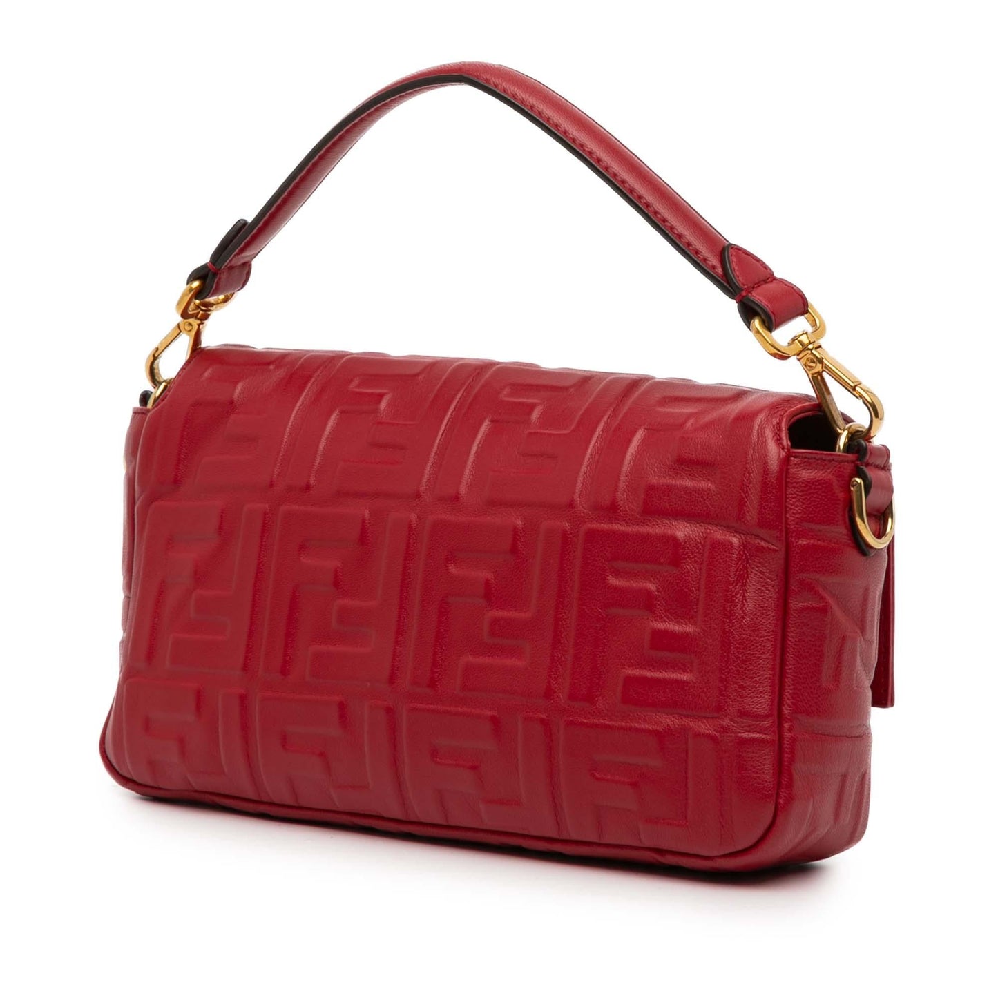 Fendi Zucca Baguette Satchel Leather Embossed Satchel Bag Baguette Satchel 14