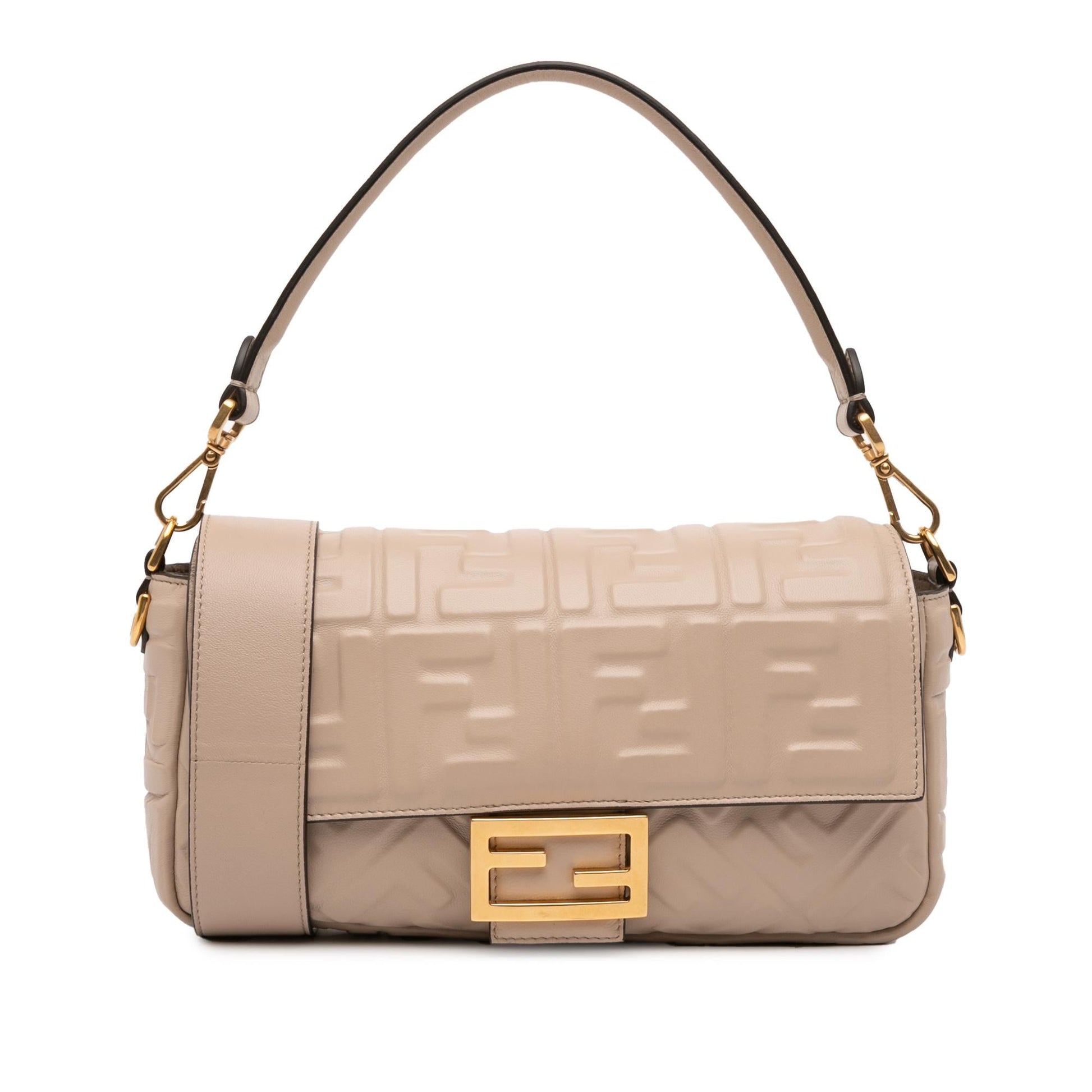 Fendi Zucca Baguette Satchel Leather Embossed Satchel Bag Baguette Satchel 15
