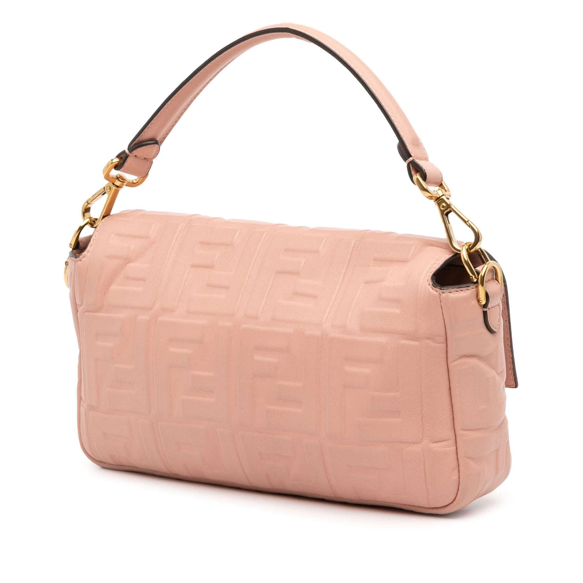 Fendi Zucca Baguette Satchel Leather Embossed Satchel Bag Baguette Satchel 17