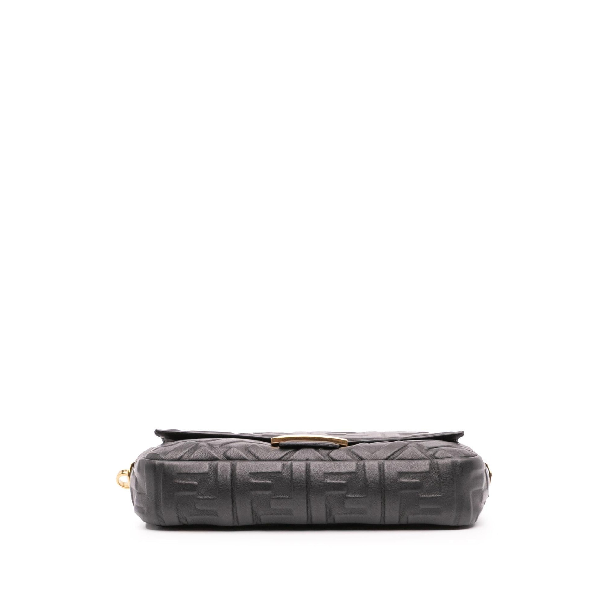 Fendi Zucca Baguette Satchel Leather Embossed Satchel Bag Baguette Satchel 18