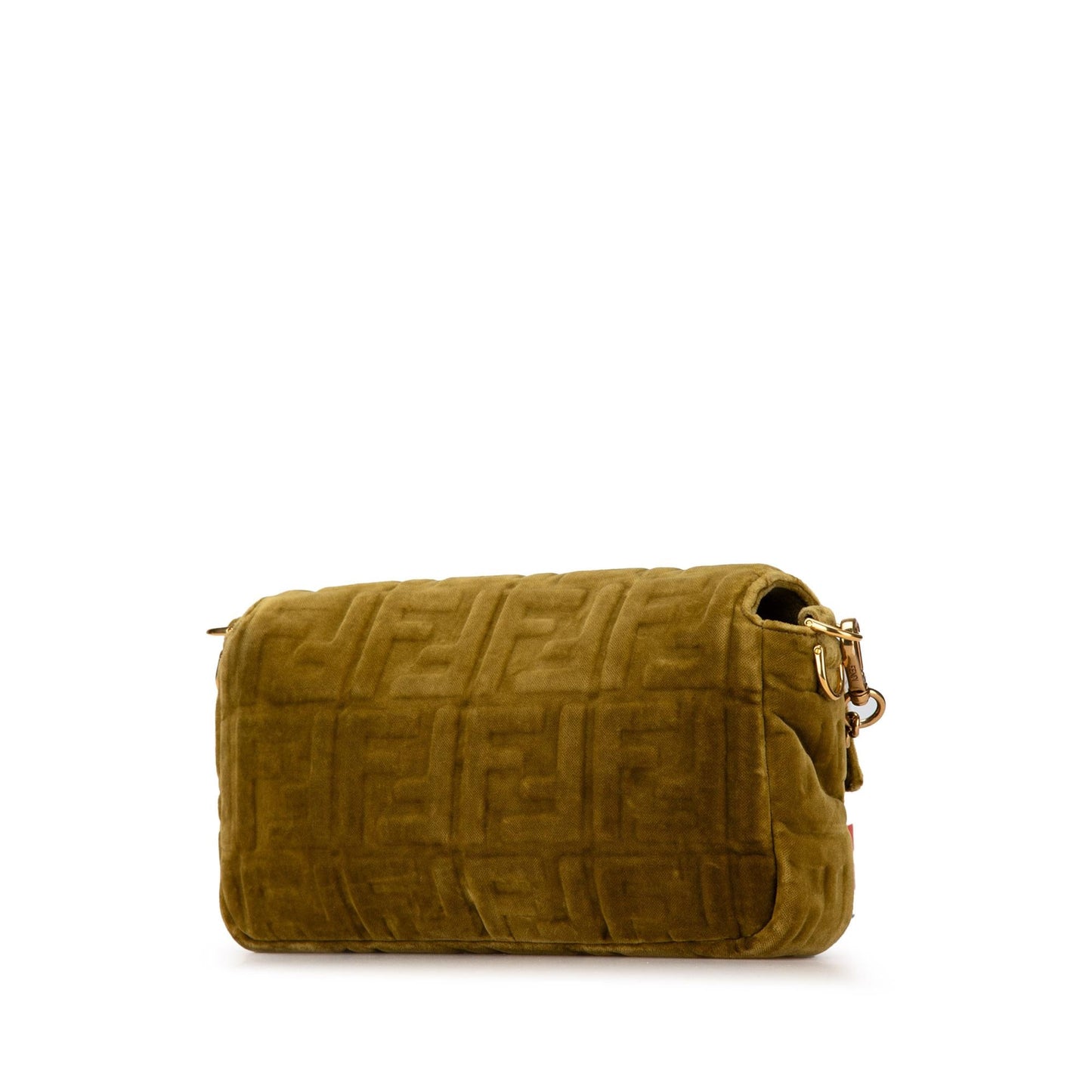 Fendi Zucca Velvet Baguette Satchel Embossed Satchel Bag Satchel Shg Tmosbz
