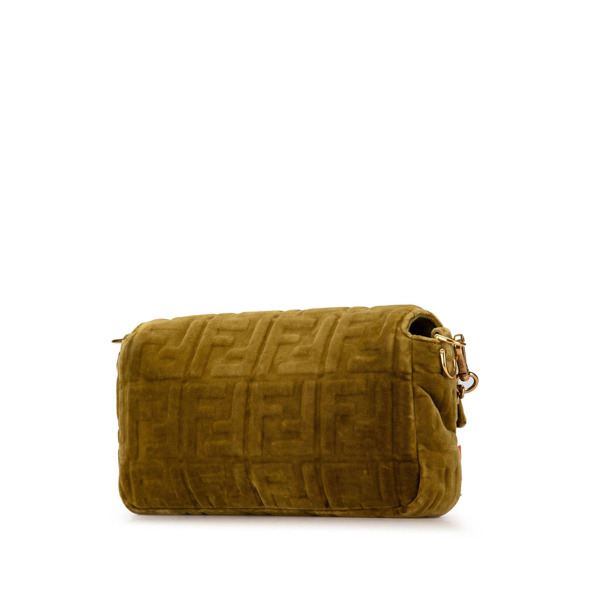 Fendi Zucca Velvet Baguette Satchel Embossed Satchel Bag Velvet Baguette Satchel