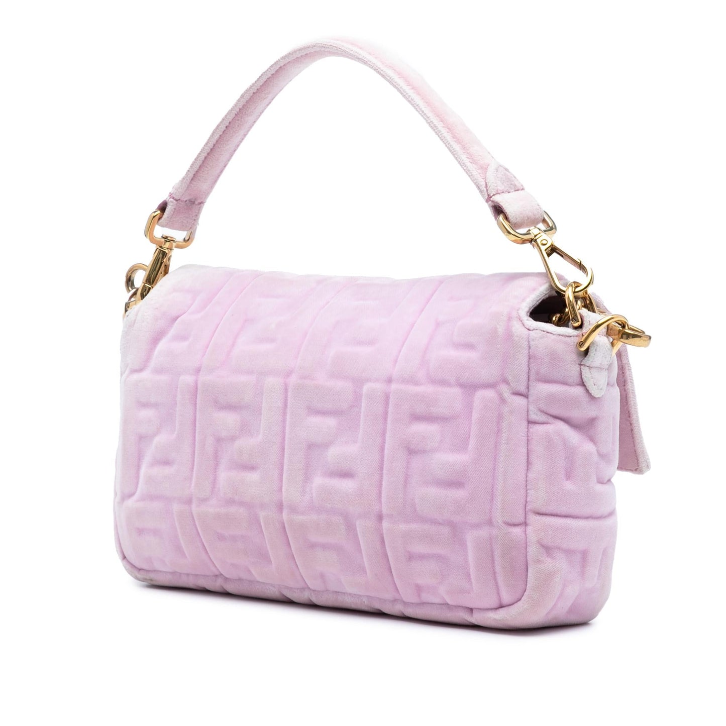 Fendi Zucca Velvet Baguette Satchel Embossed Satchel Bag Baguette Satchel 1