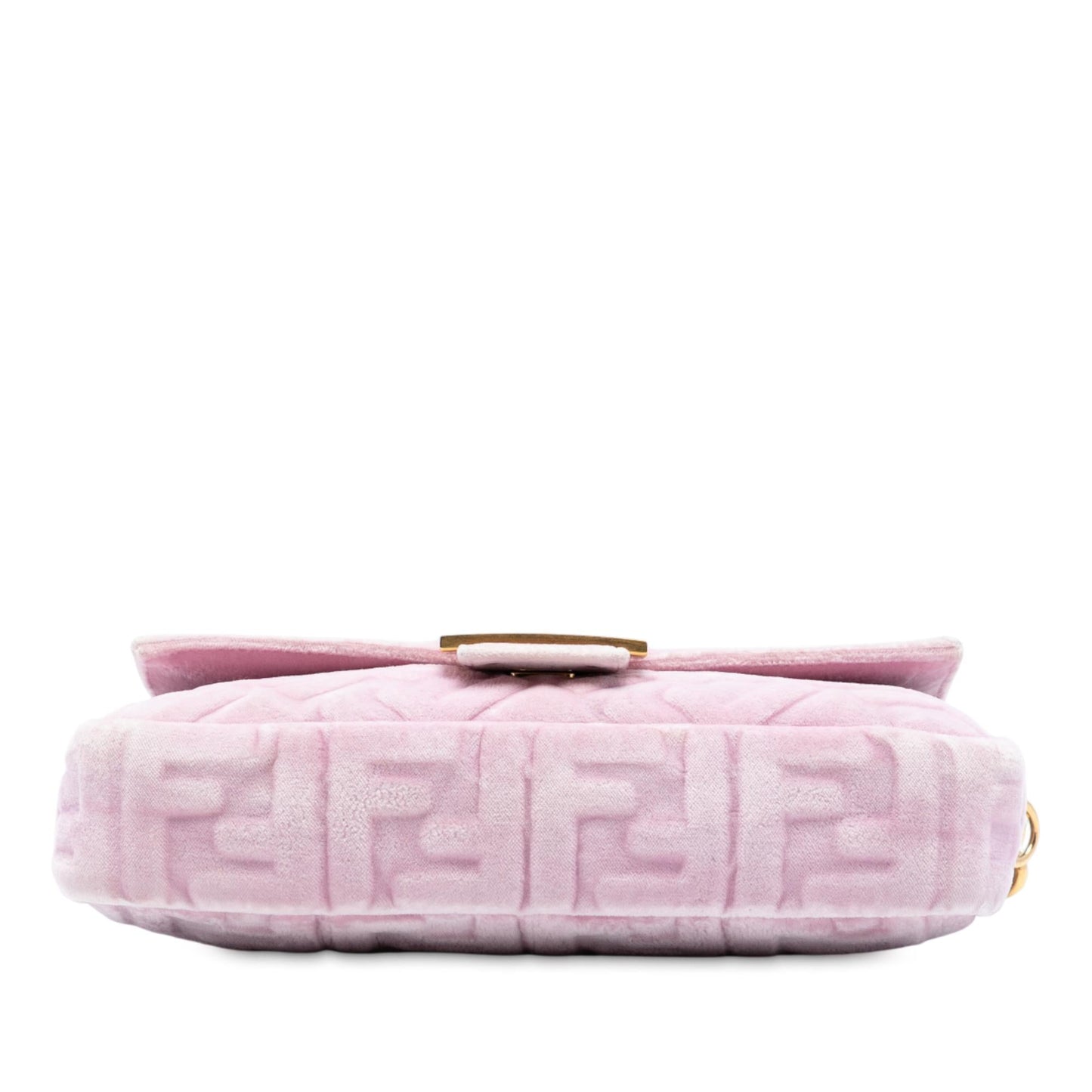 Fendi Zucca Velvet Baguette Satchel Embossed Satchel Bag