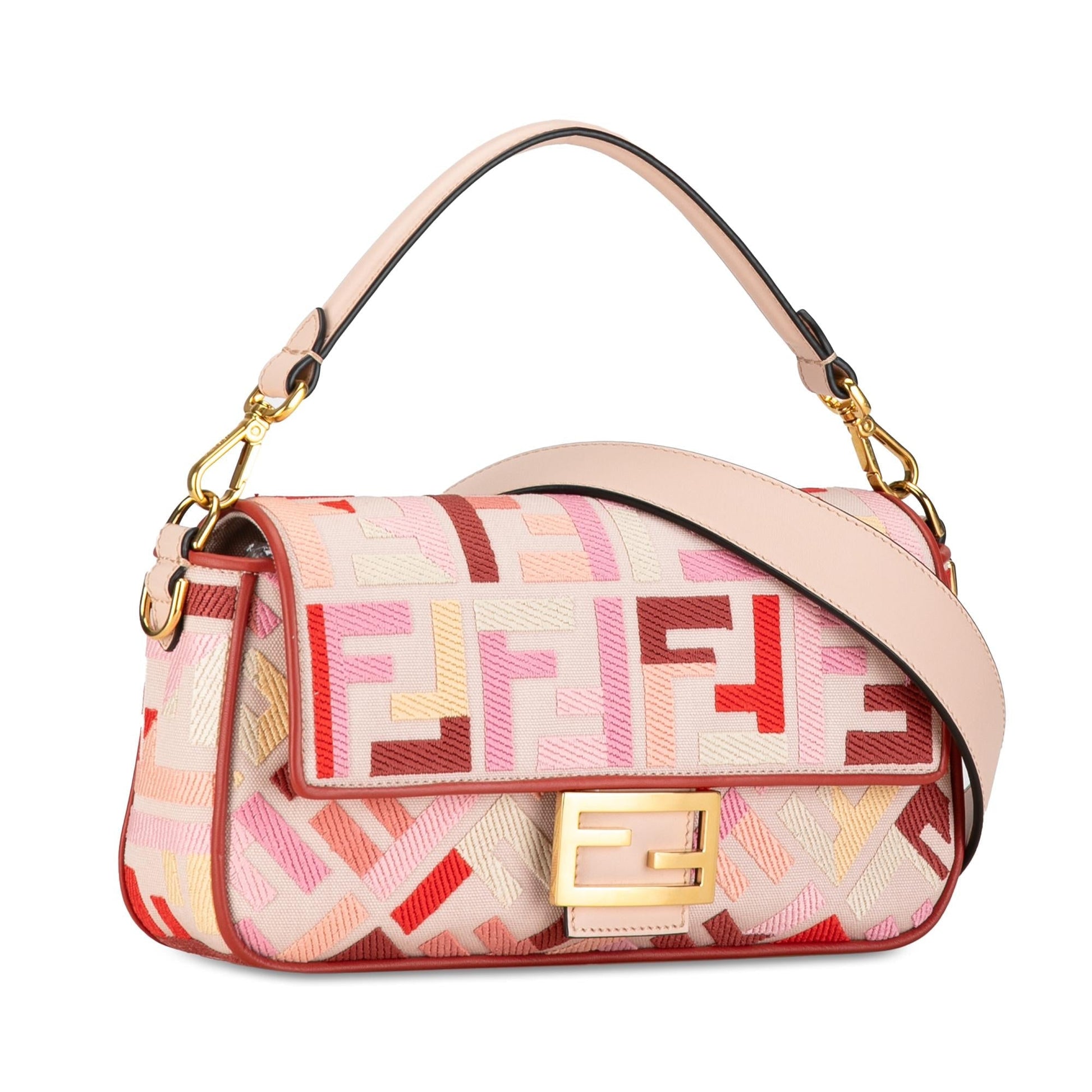 Fendi Zucca Baguette Satchel Shg Pgupqd Embroidered Satchel Bag