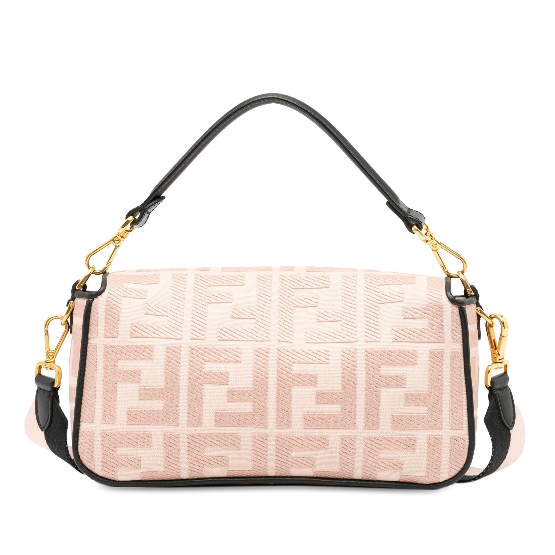 Fendi Zucca Baguette Satchel Embroidered Satchel Bag