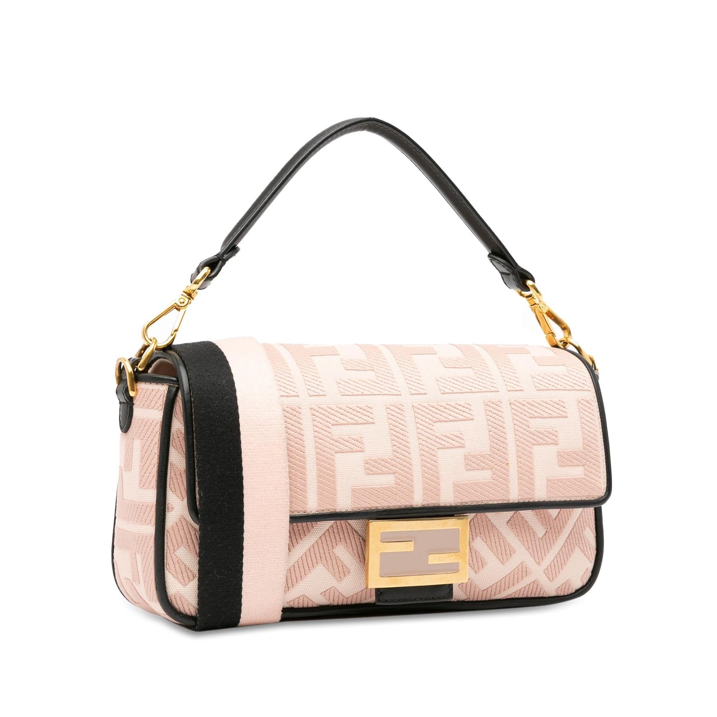 Fendi Zucca Baguette Satchel Embroidered Satchel Bag