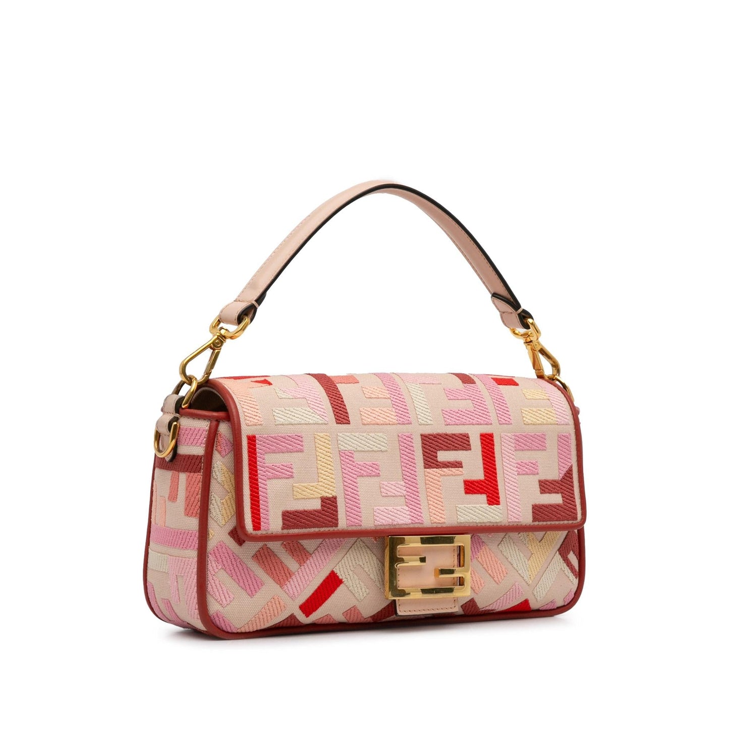 Fendi Zucca Baguette Satchel Shg Wlogcz Embroidered Satchel Bag