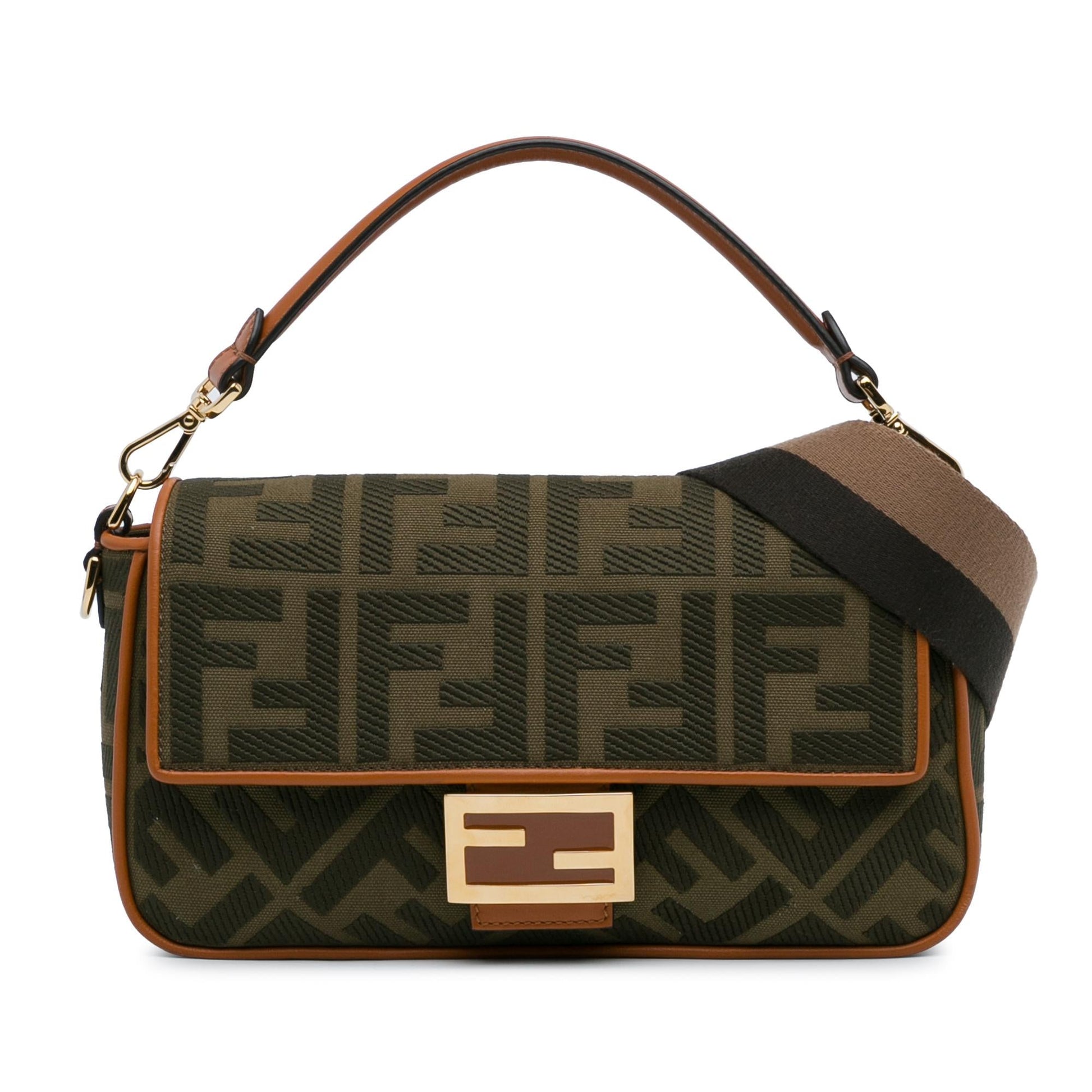 Fendi Zucca Baguette Satchel Shg Dlyg5K Embroidered Satchel Bag