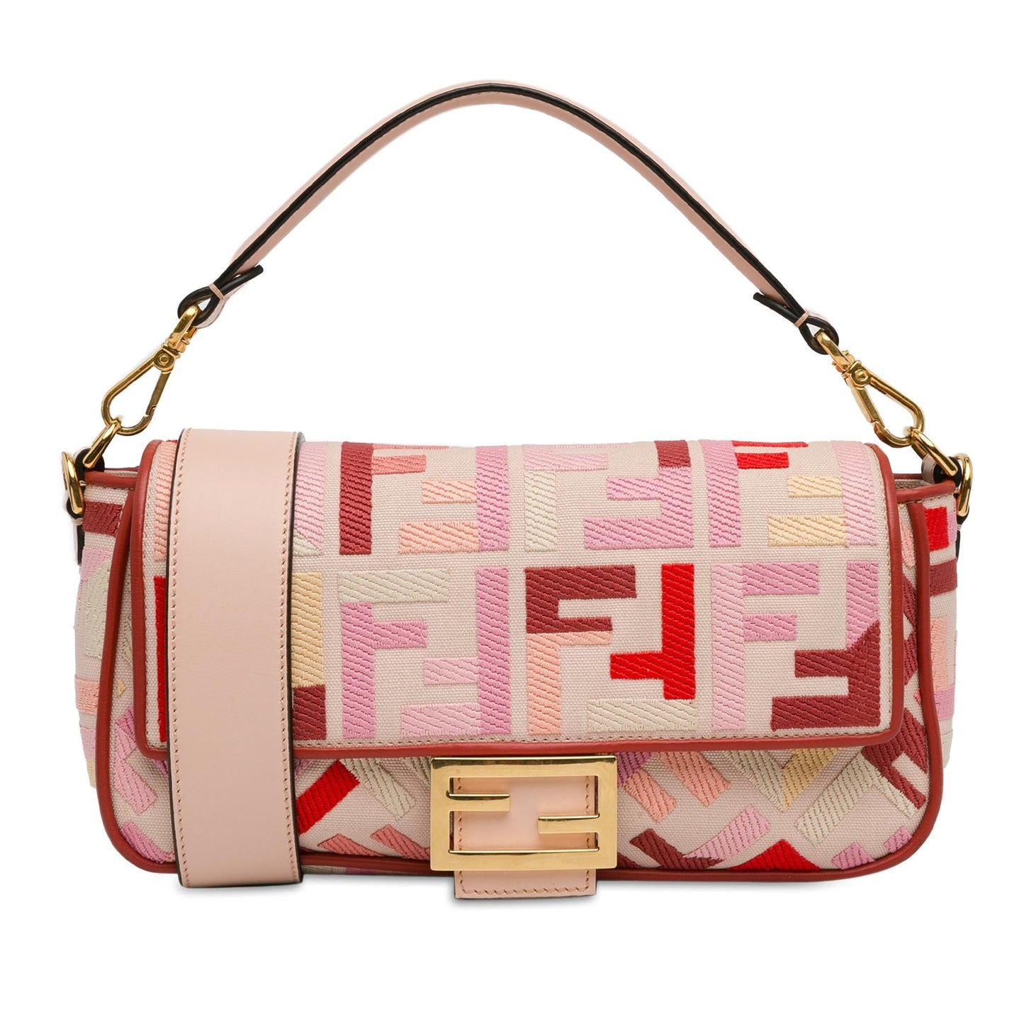 Fendi Zucca Baguette Satchel Shg Rvfwx2 Canvas Embroidered Satchel Bag