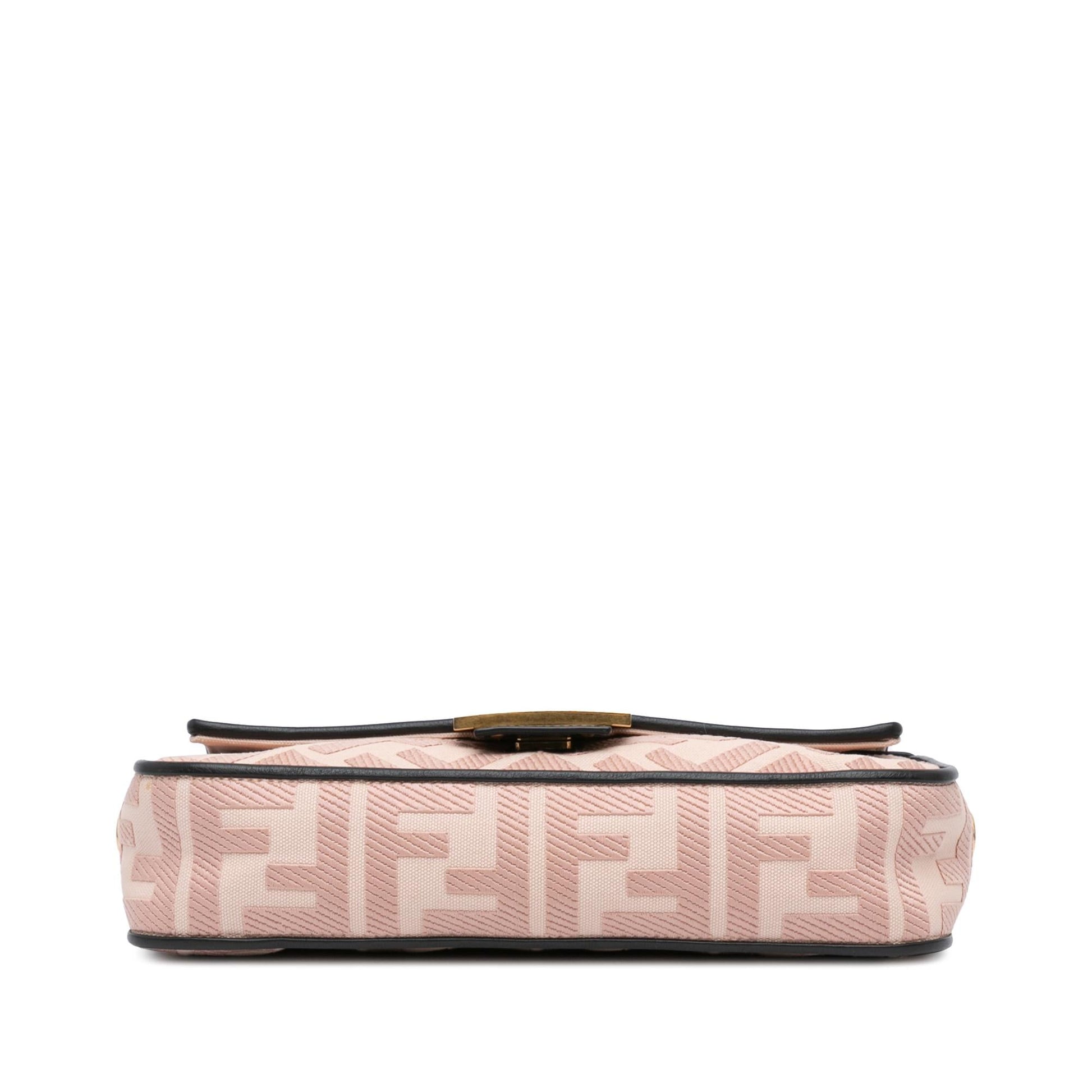 Fendi Zucca Baguette Satchel Canvas Embroidered Satchel Bag Satchel Shg Ytxutq
