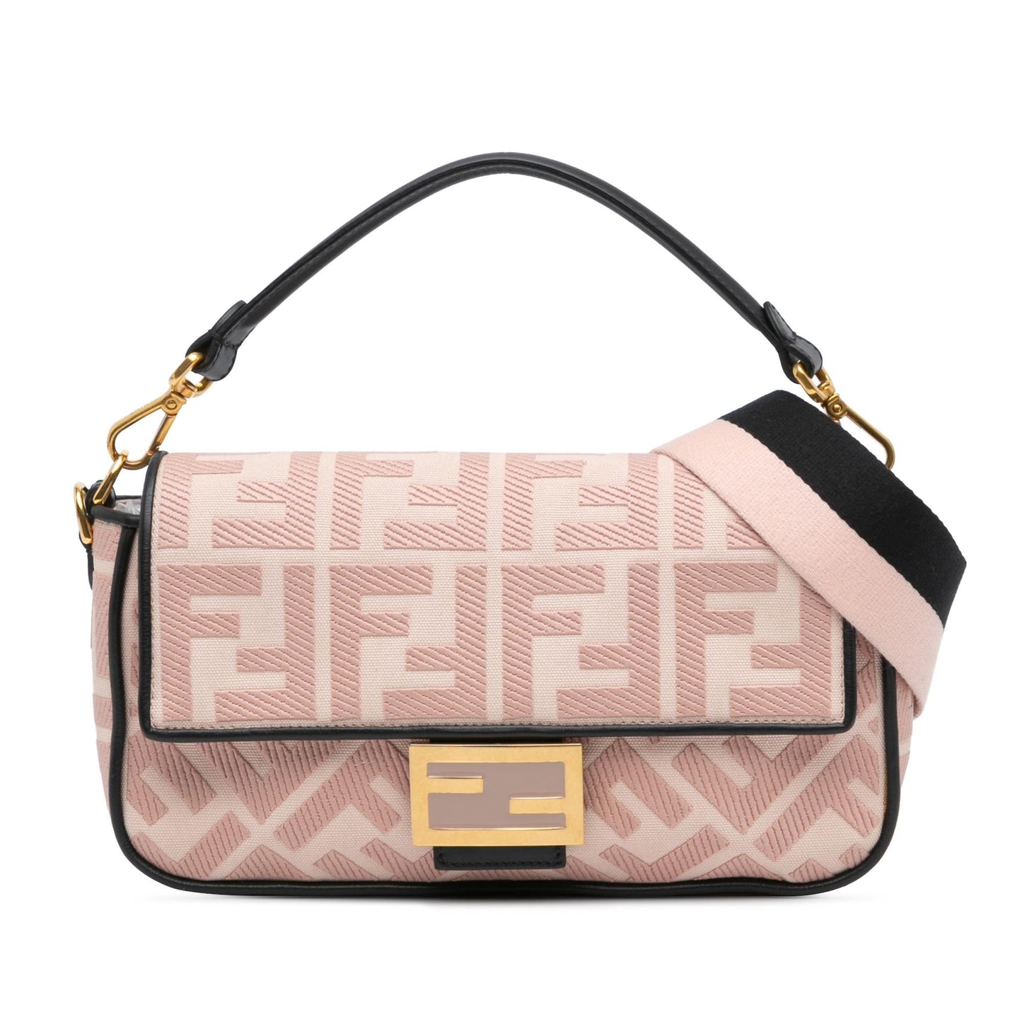 Fendi Zucca Baguette Satchel Canvas Embroidered Satchel Bag Satchel Shg Ytxutq