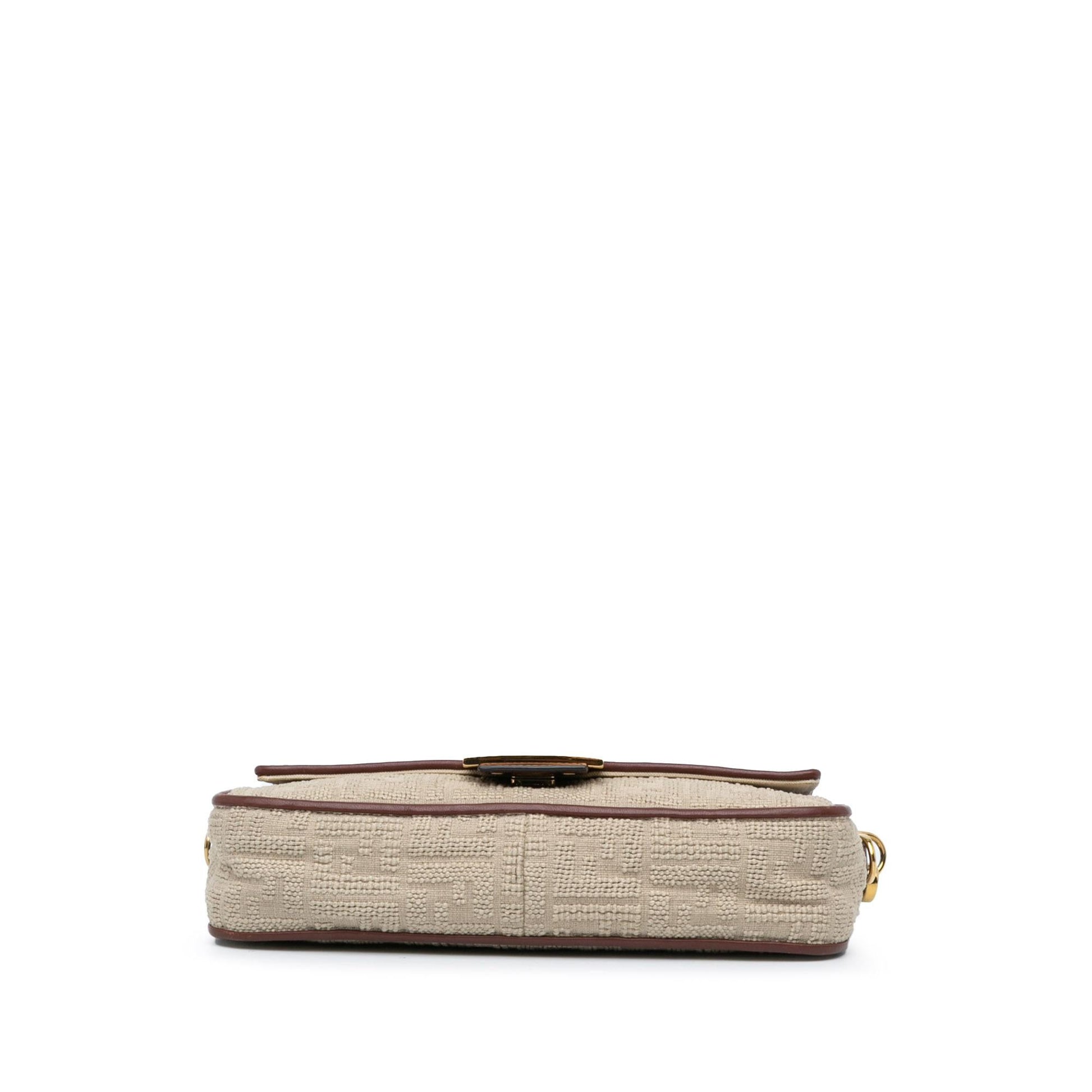 Fendi Zucca Baguette Satchel Shg Mie6Q3 Canvas Embroidered Satchel Bag
