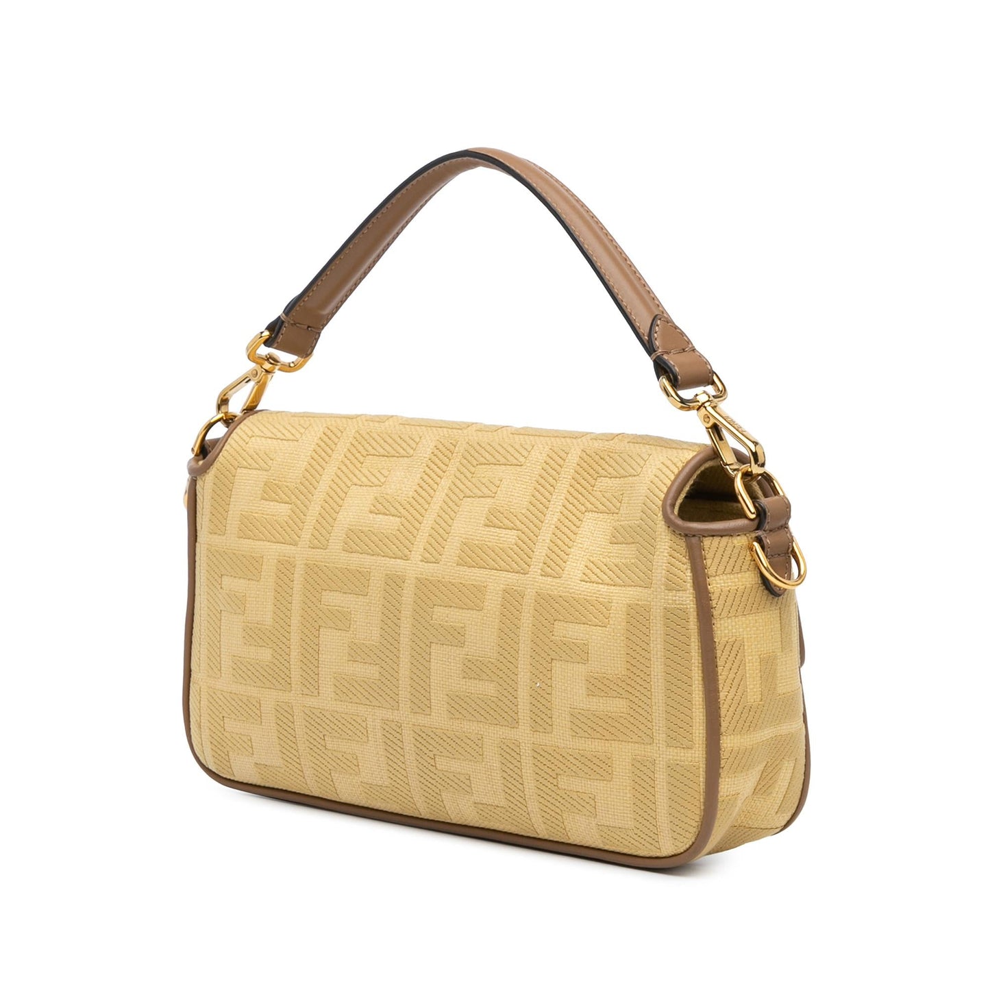 Fendi Zucca Baguette Satchel Canvas Embroidered Satchel Bag Satchel Shg Okyncz