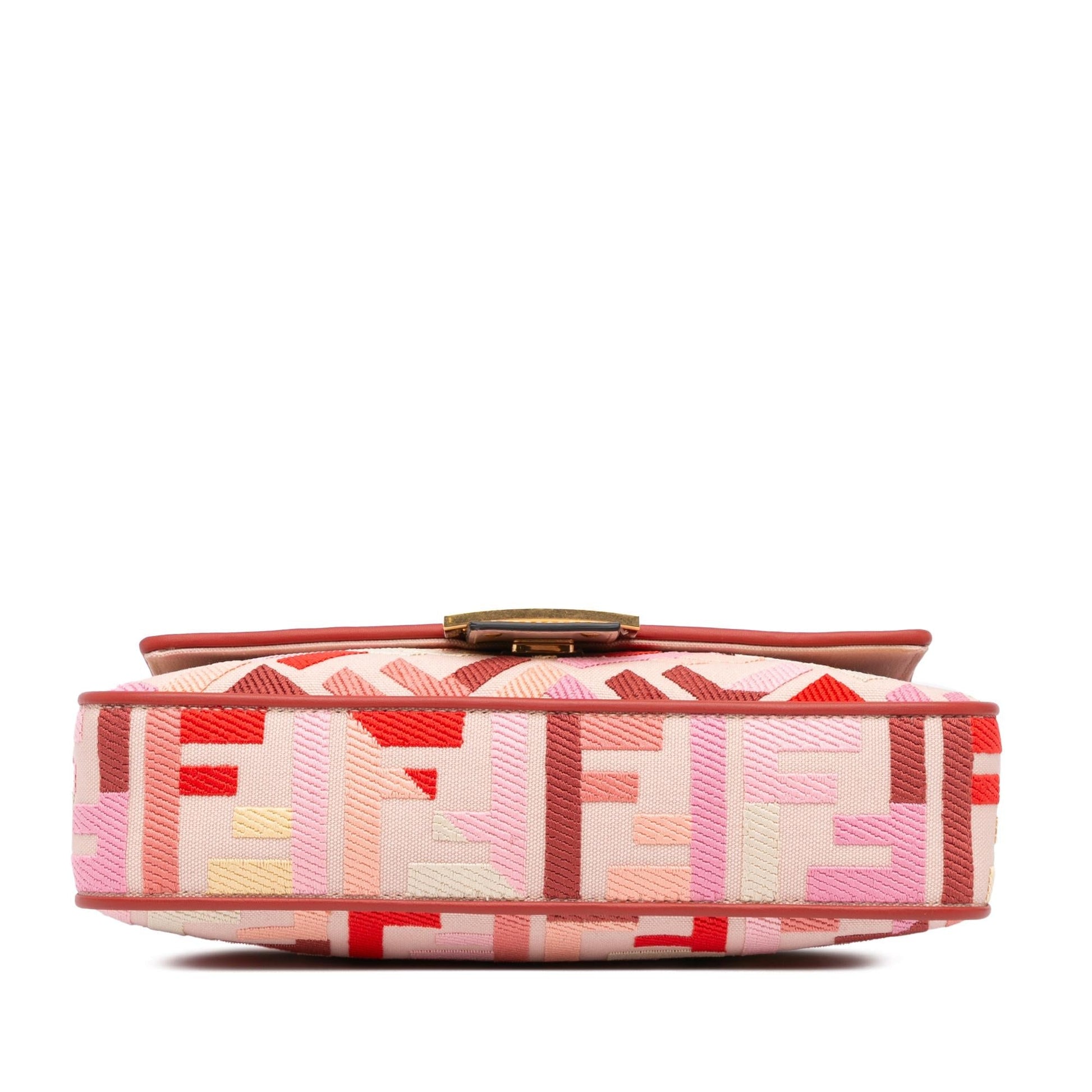 Fendi Zucca Baguette Satchel Canvas Embroidered Satchel Bag Baguette Satchel 2