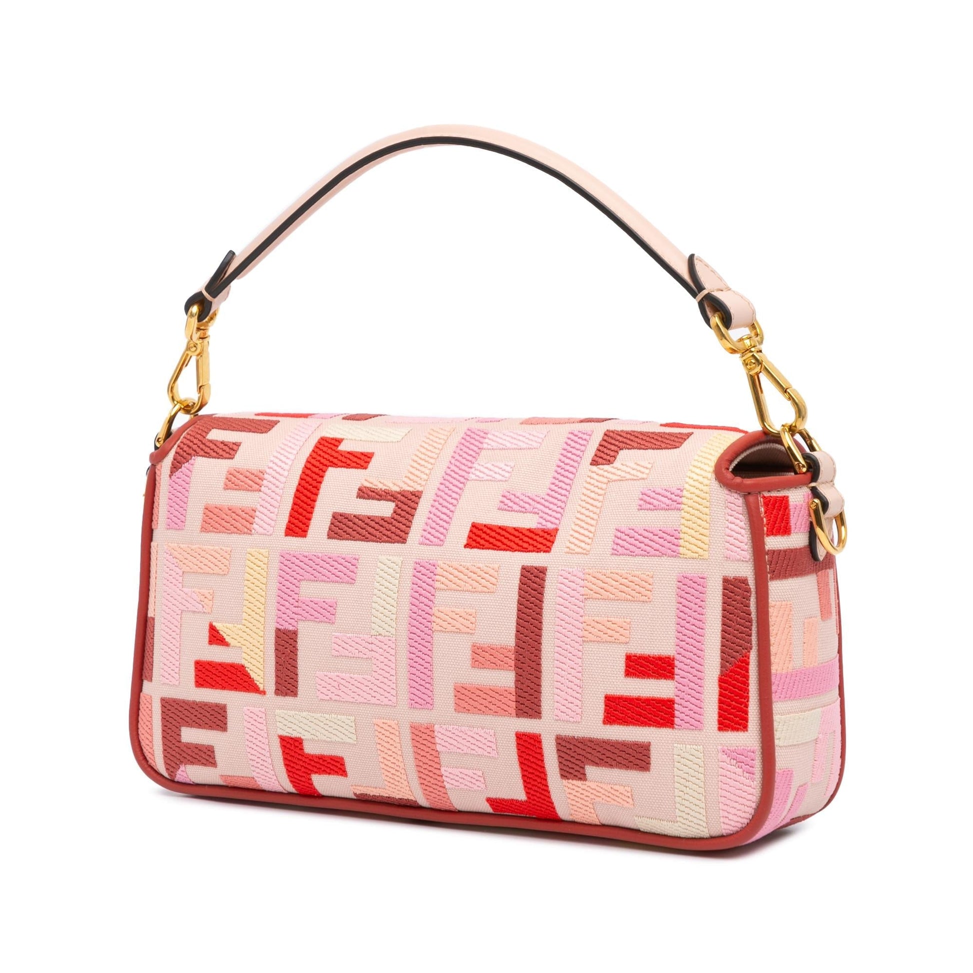 Fendi Zucca Baguette Satchel Canvas Embroidered Satchel Bag Baguette Satchel 2