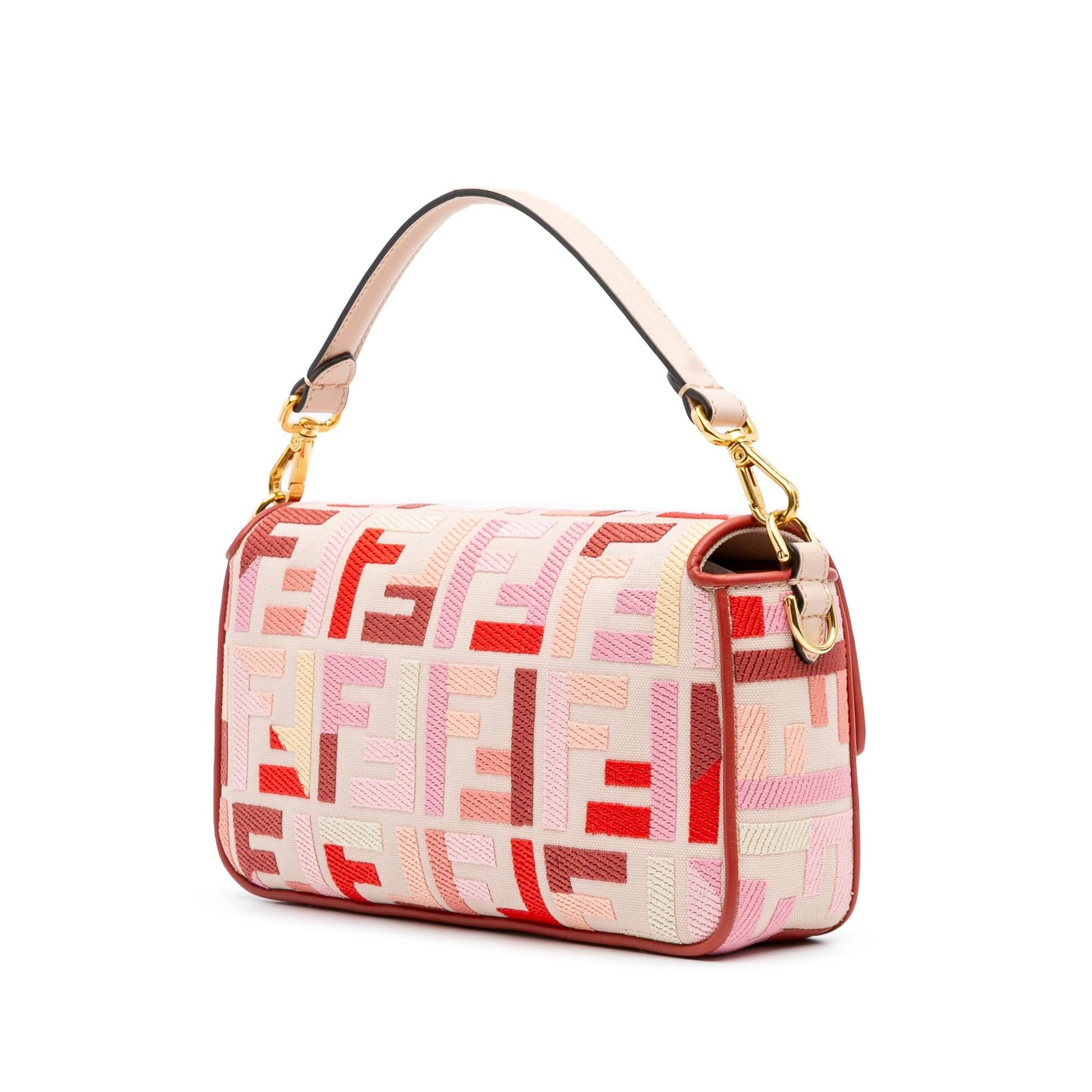 Fendi Zucca Baguette Satchel Canvas Embroidered Satchel Bag Baguette Satchel 5