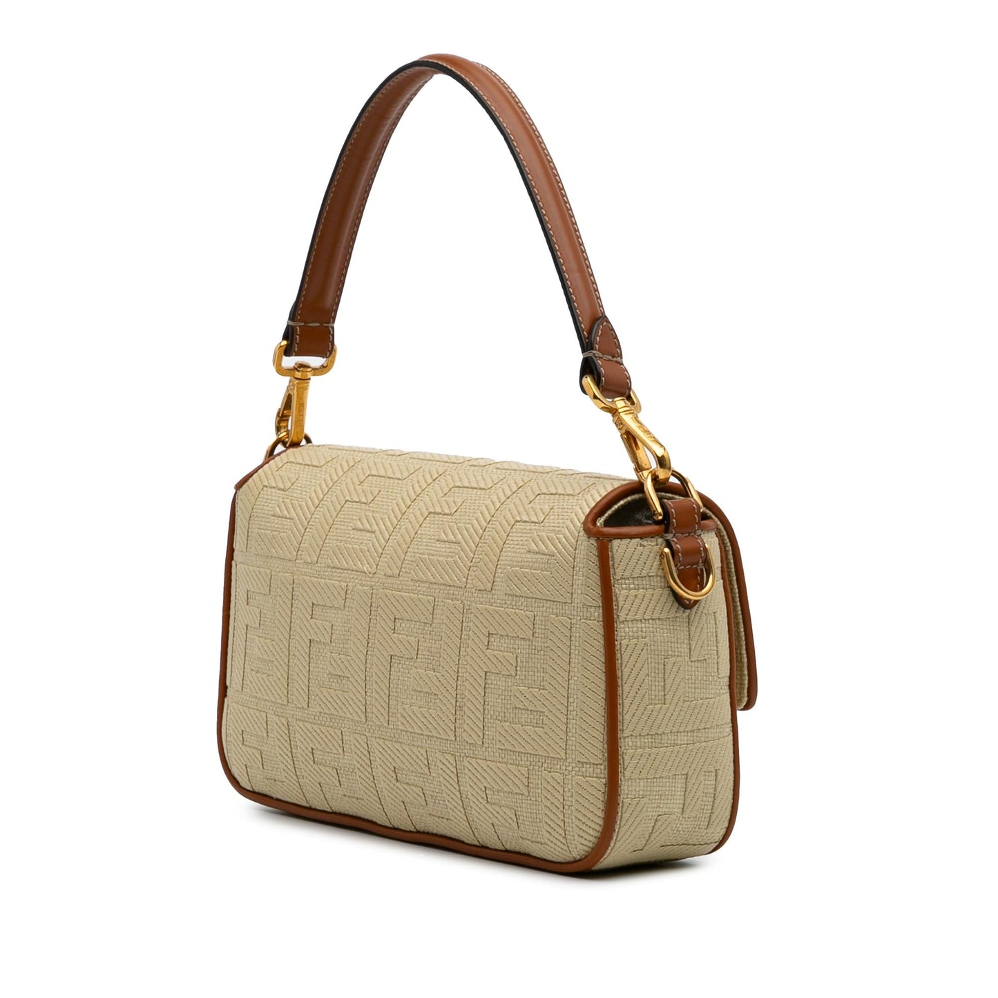 Fendi Zucca Baguette Satchel Canvas Embroidered Satchel Bag Baguette Satchel 6
