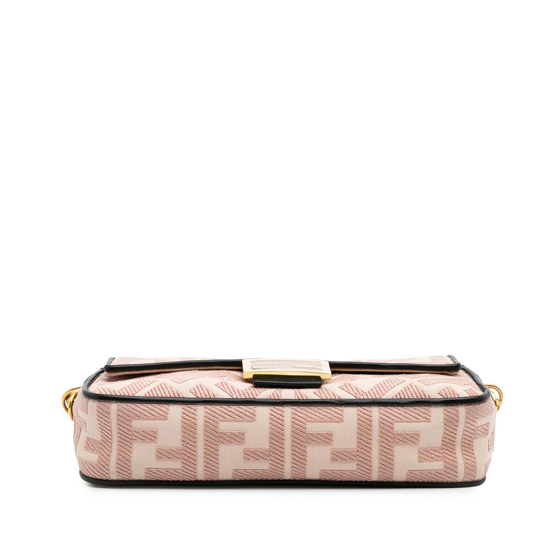 Fendi Zucca Baguette Satchel Canvas Embroidered Satchel Bag Baguette Satchel 12