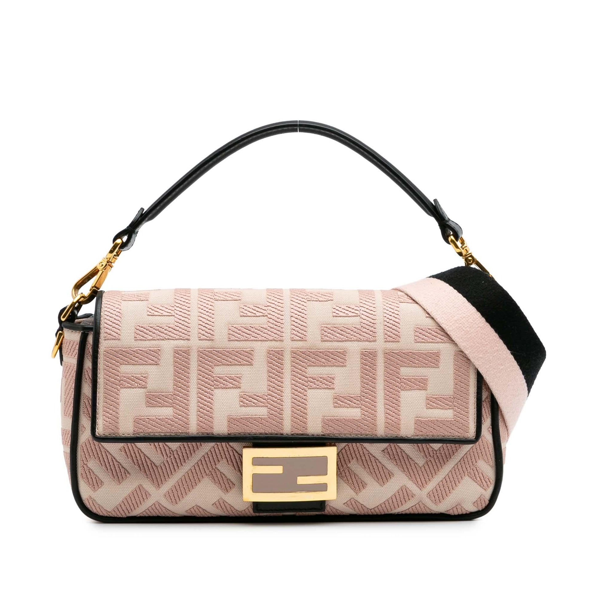 Fendi Zucca Baguette Satchel Canvas Embroidered Satchel Bag Baguette Satchel 12