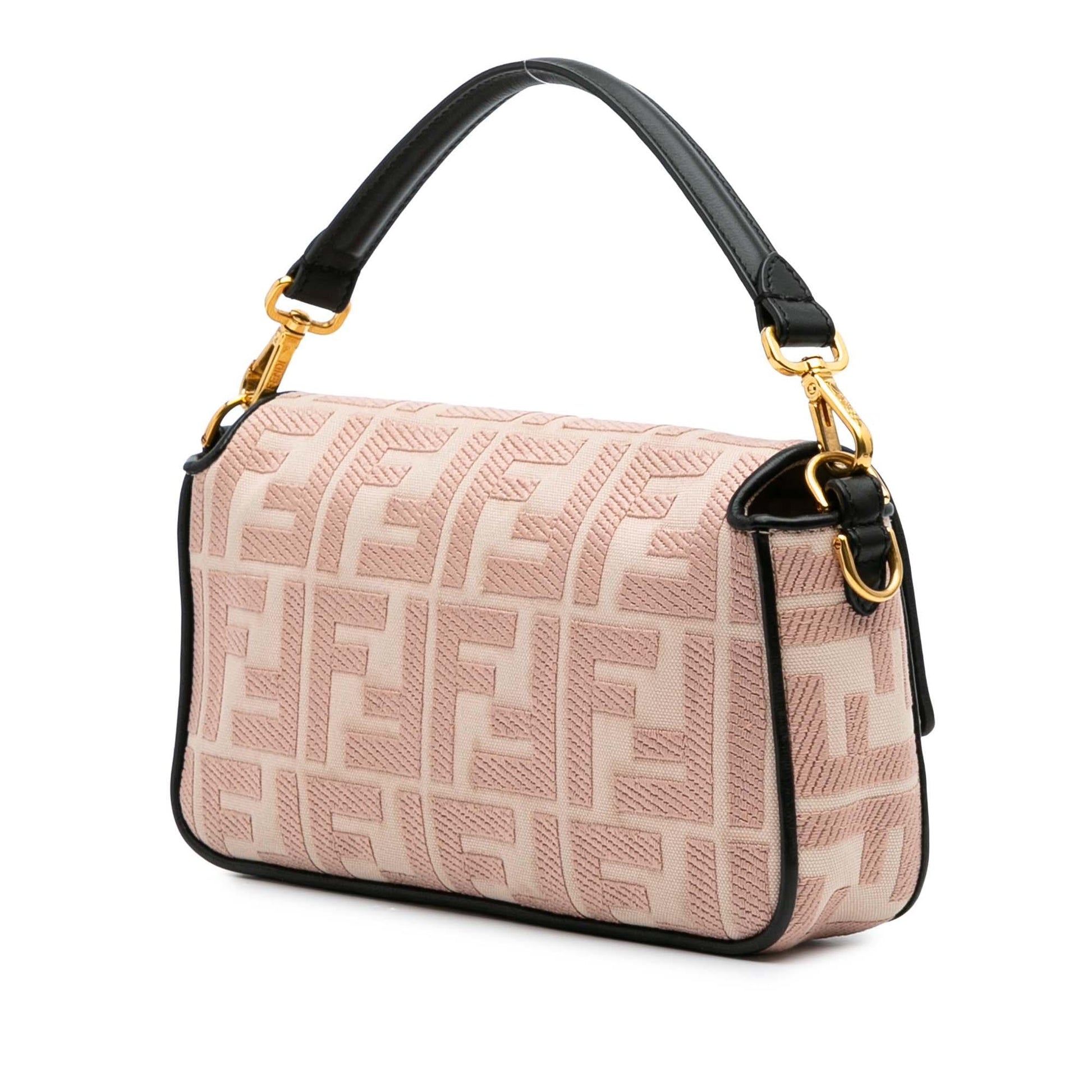 Fendi Zucca Baguette Satchel Canvas Embroidered Satchel Bag Baguette Satchel 12