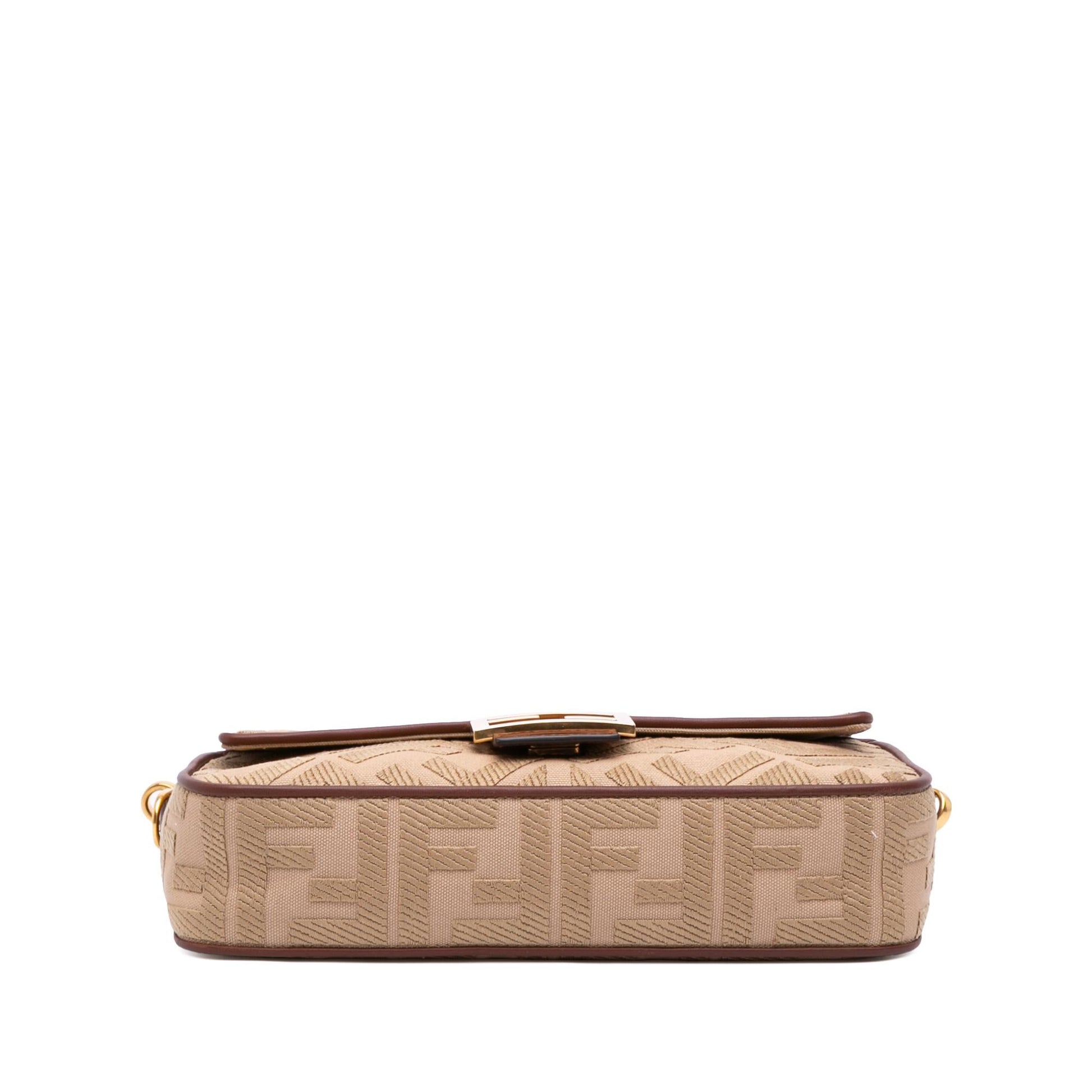 Fendi Zucca Baguette Satchel Canvas Embroidered Satchel Bag Baguette Satchel 15
