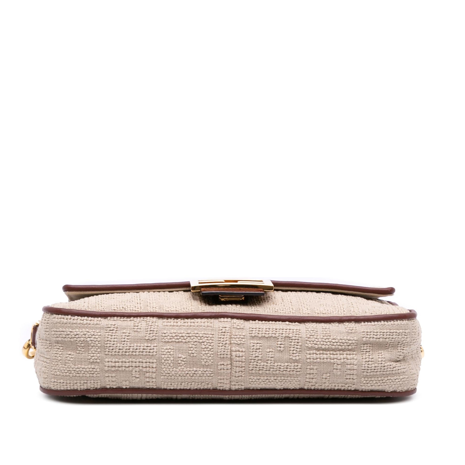 Fendi Zucca Baguette Satchel Canvas Embroidered Satchel Bag Baguette Satchel 16