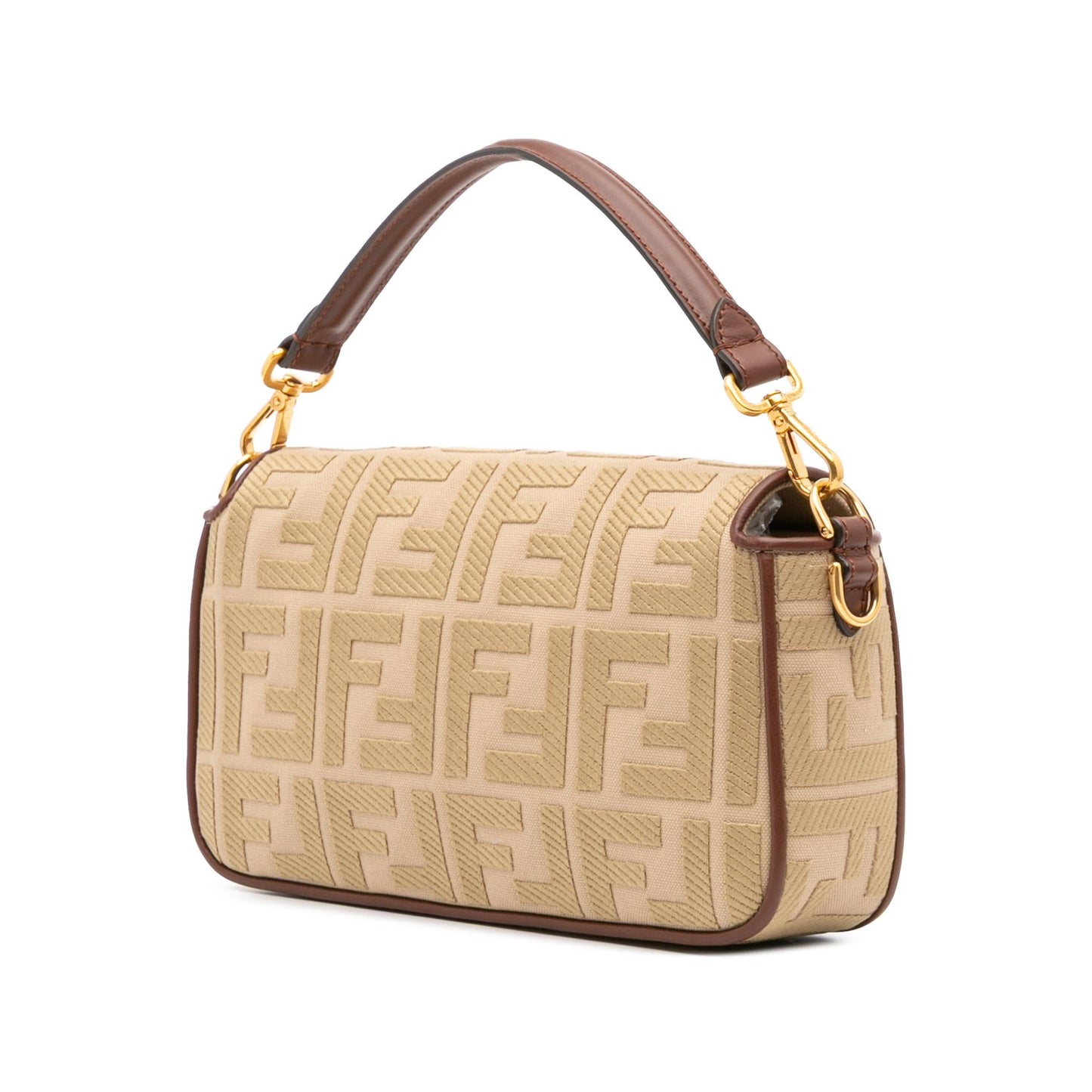Fendi Zucca Baguette Satchel Canvas Embroidered Satchel Bag Baguette Satchel 18