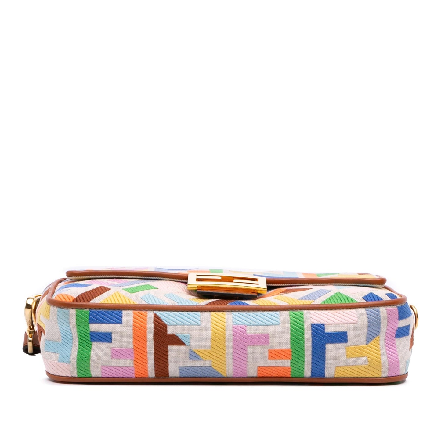 Fendi Zucca Baguette Satchel Canvas Embroidered Satchel Bag Baguette Satchel 17