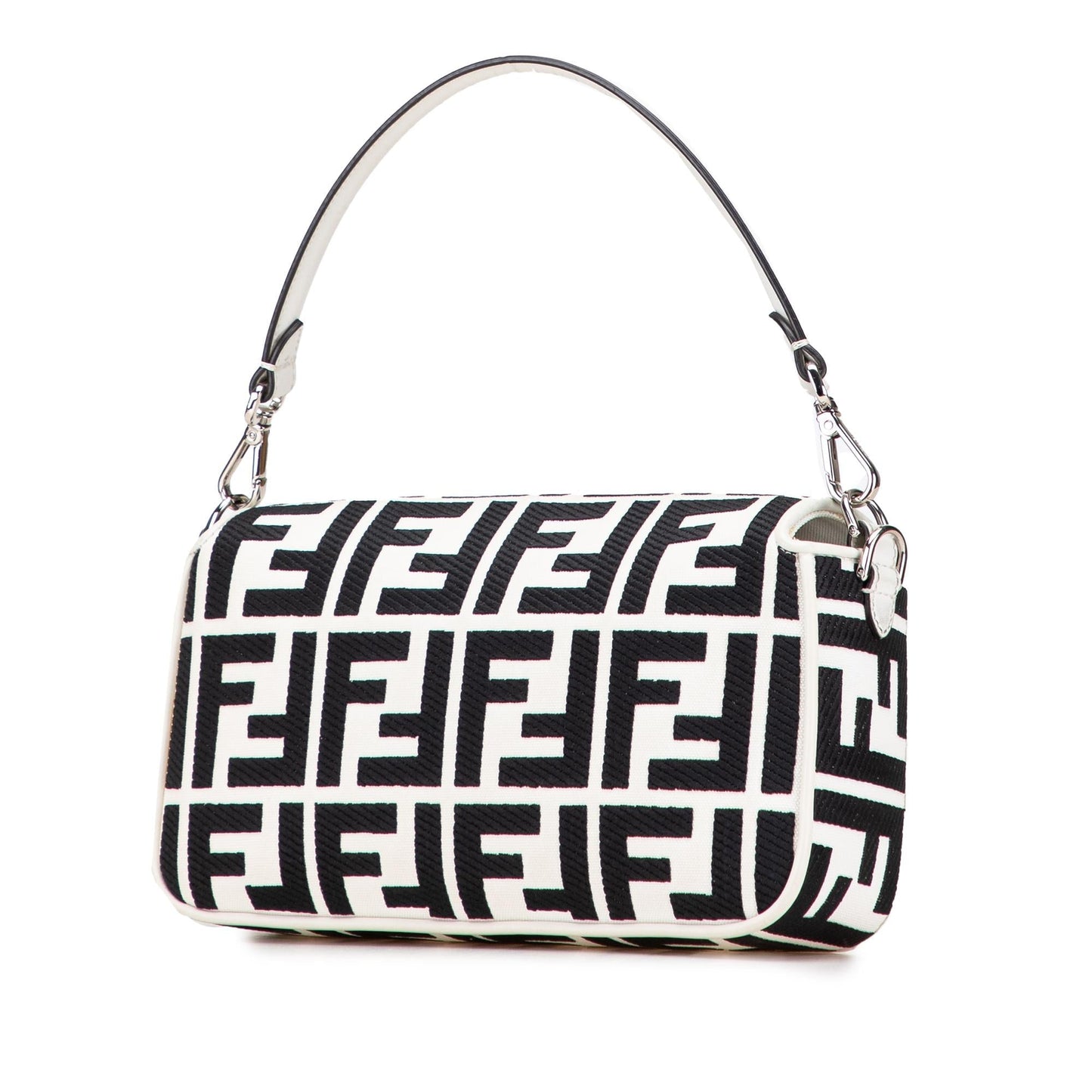 Fendi Zucca Baguette Satchel Canvas Embroidered Satchel Bag Baguette Satchel 22