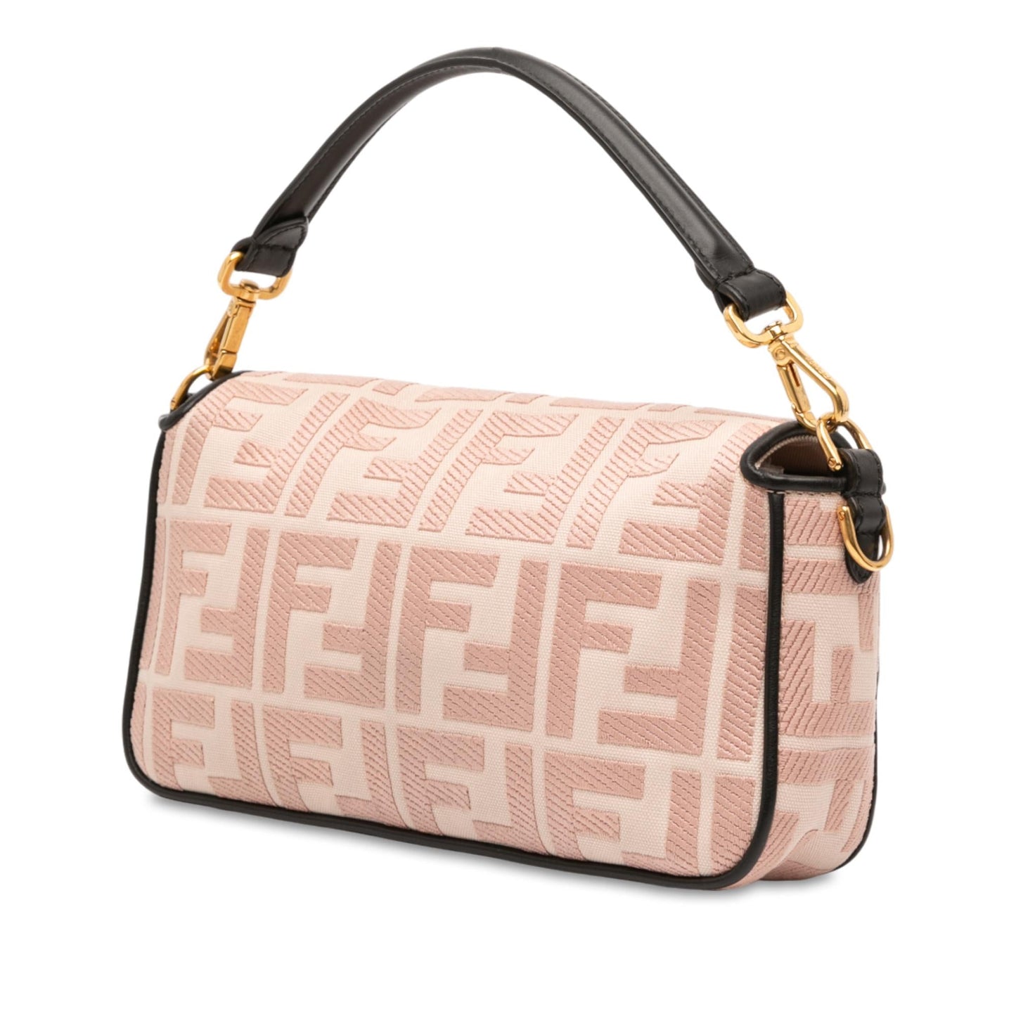 Fendi Zucca Baguette Satchel Canvas Embroidered Satchel Bag Baguette Satchel 23