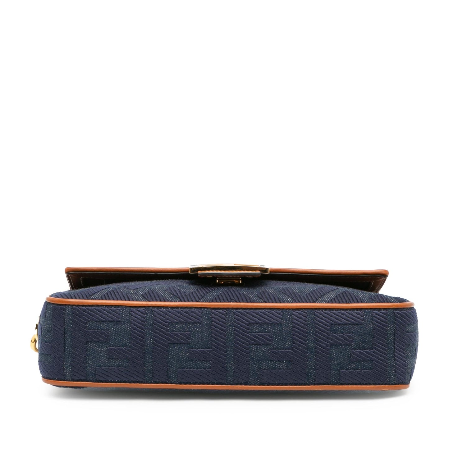 Fendi Zucca Baguette Satchel Denim Embroidered Satchel Bag Satchel Shg L15Wqp